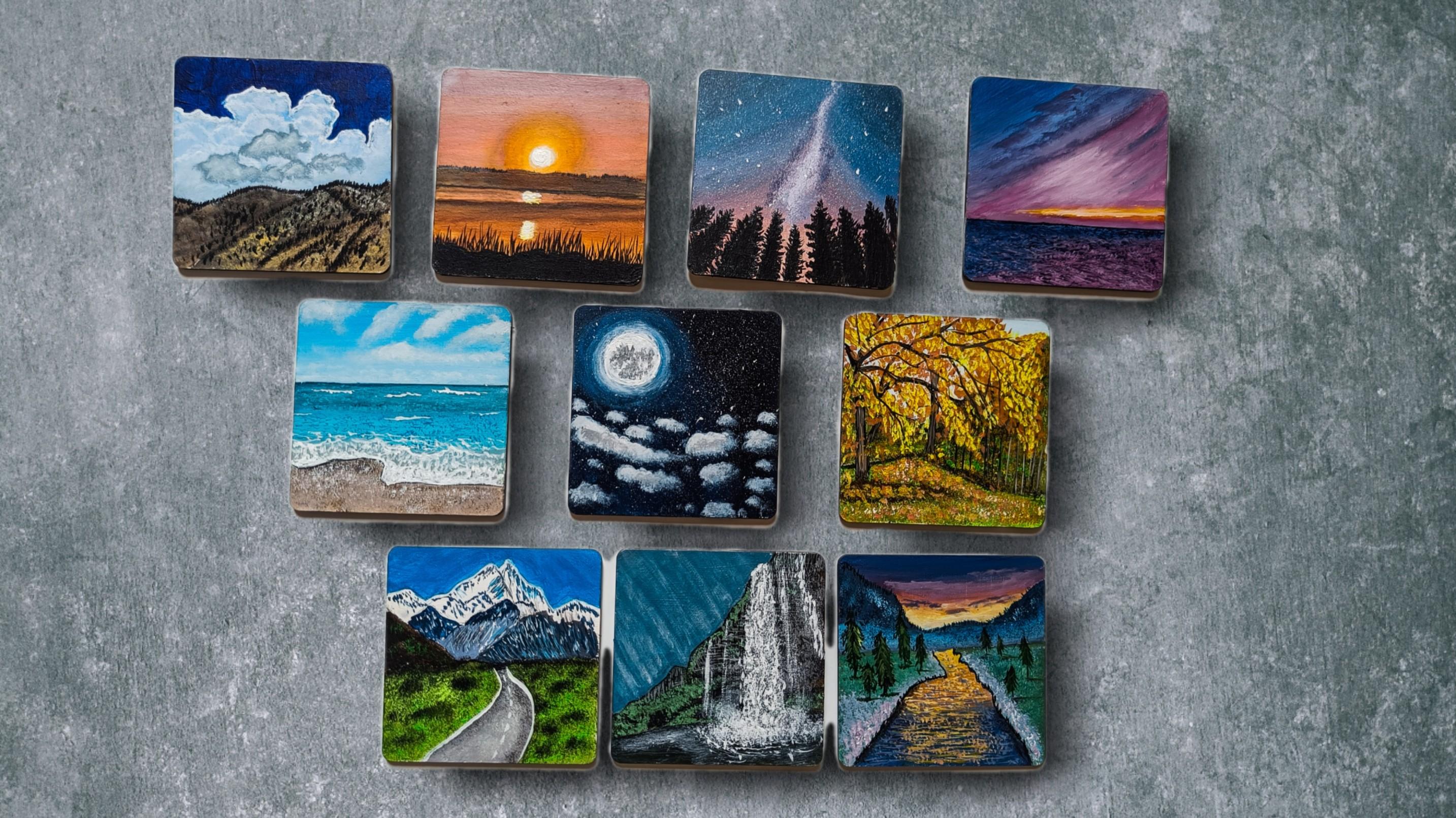 Acrylic Painting 10 Days Of Miniature Landscape Painting Mohini