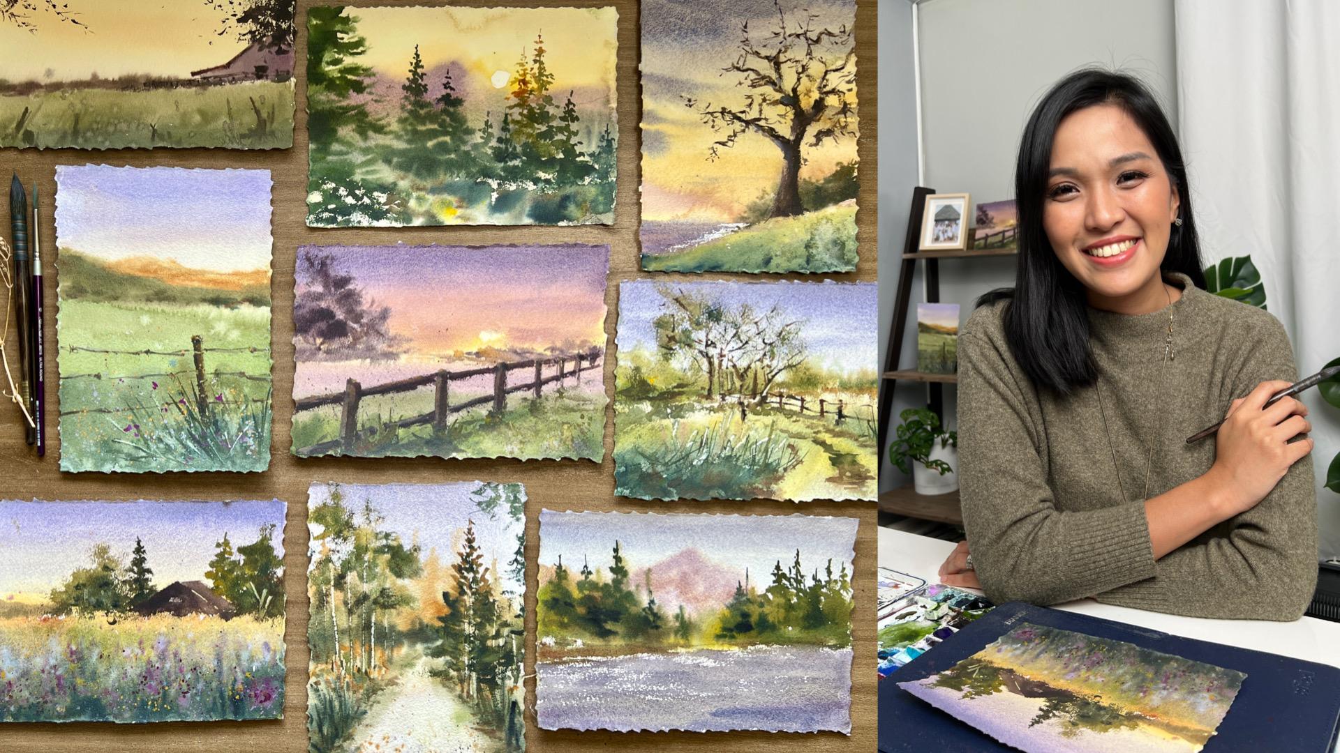 Watercolor for Beginners Techniques To Paint Loose Landscapes Bianca