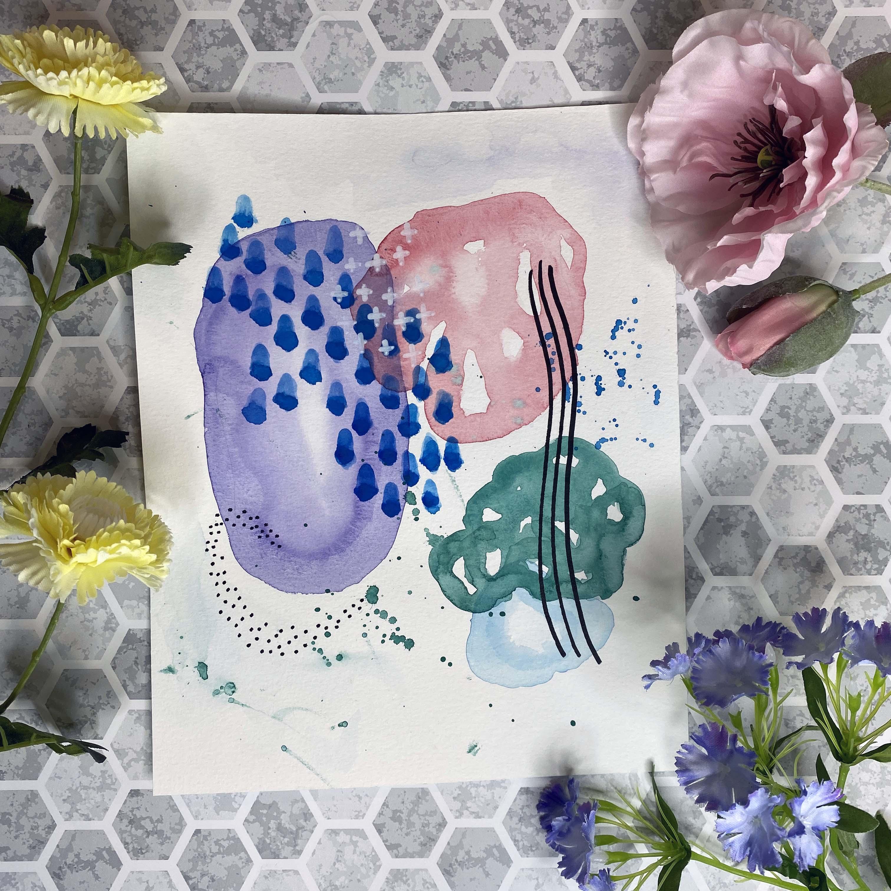 Mark Making Abstract Art Prompt 1 Daniela Mellen Skillshare