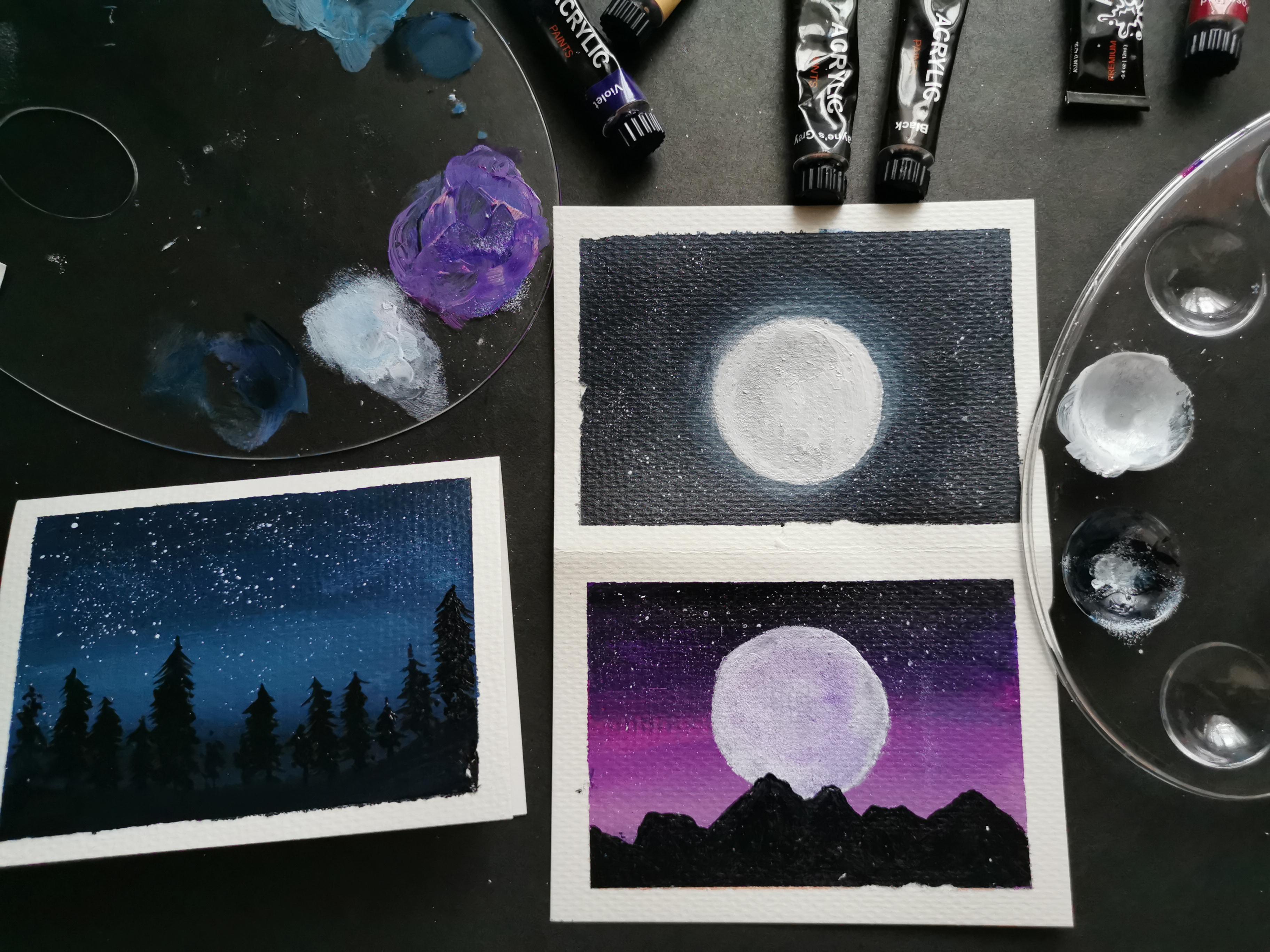 Acrylic Painting For Beginners Night Sky Painting Kristine TS
