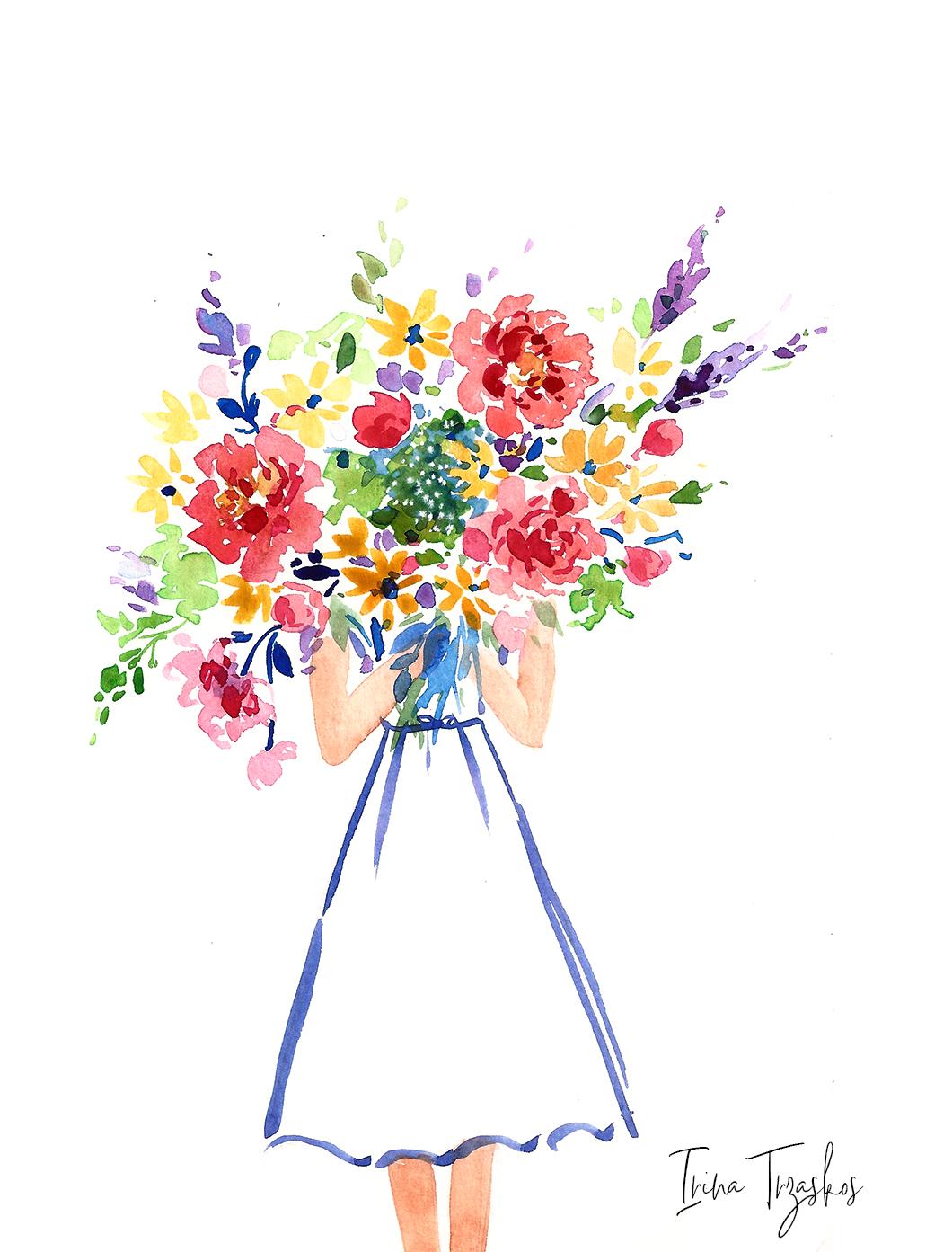 Watercolor Summer Flowers Easy and Fun Watercolor Project Irina