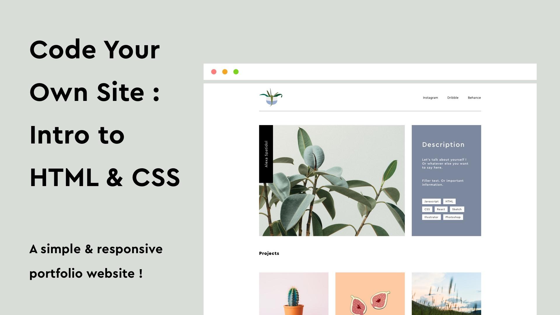 Build Your Own Portfolio Site from Scratch Intro to HTML
