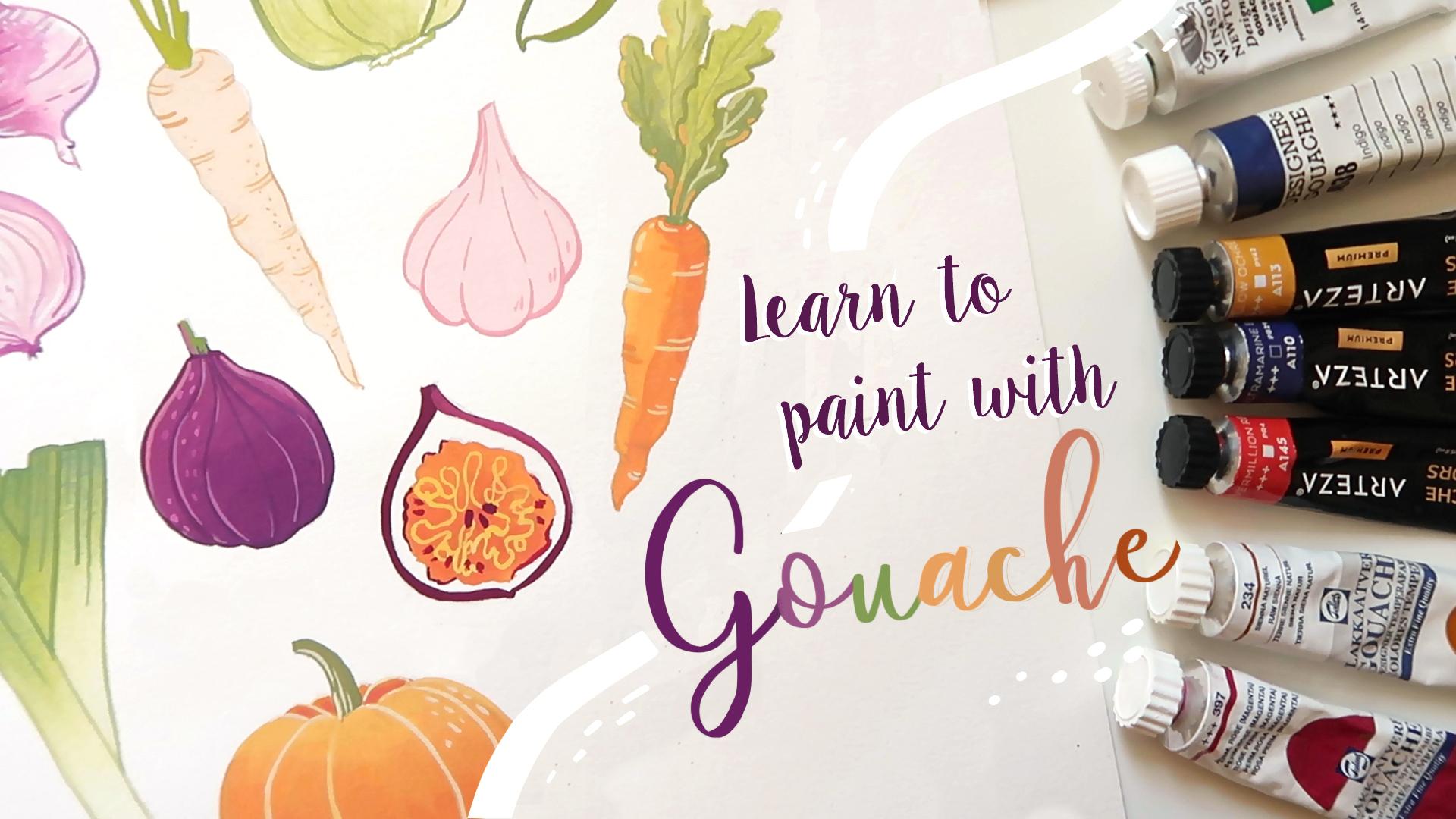 Learn to paint with gouache // Beginner guide to gouache Sandra
