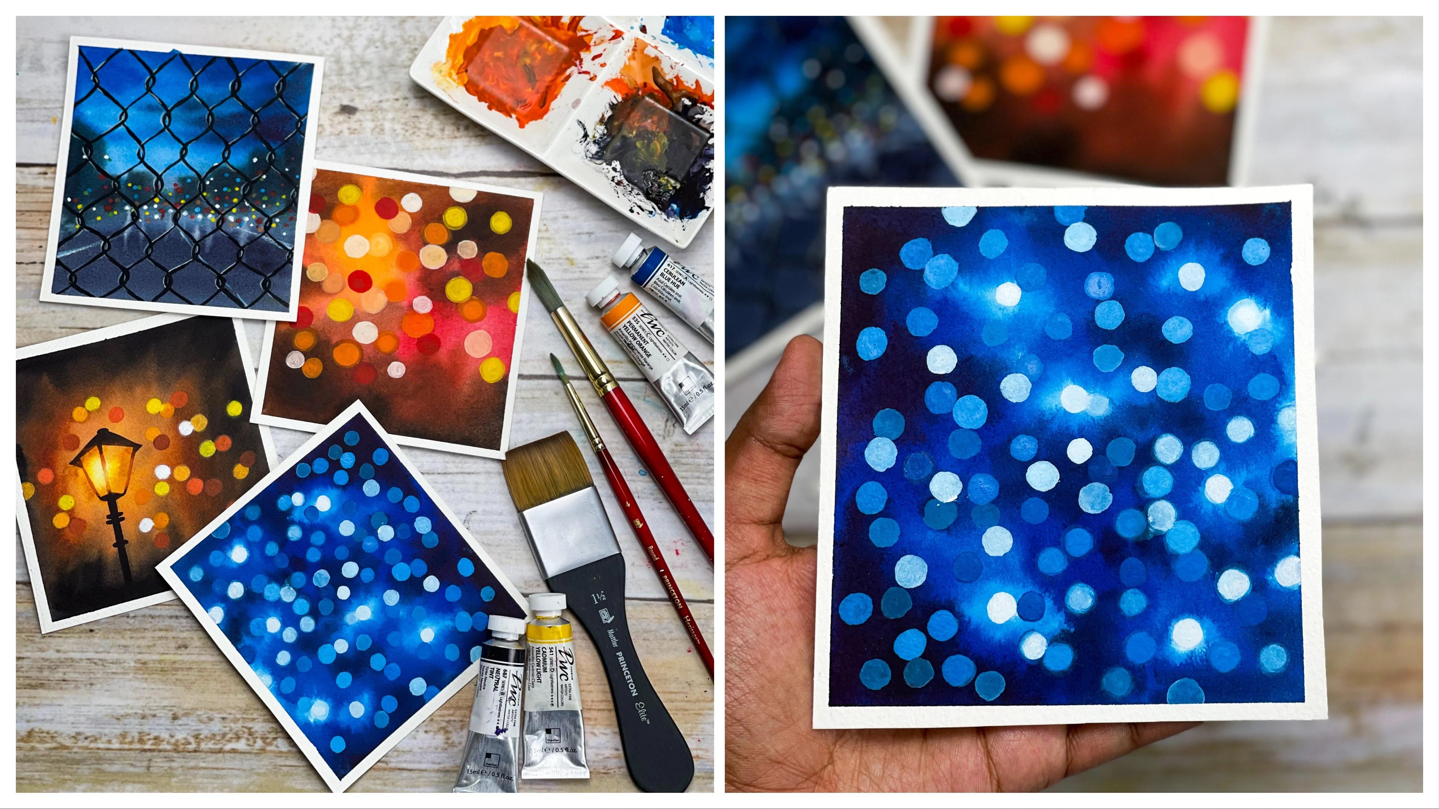 Learn to Create Bokeh Effects Using Watercolor Zaneena Nabeel
