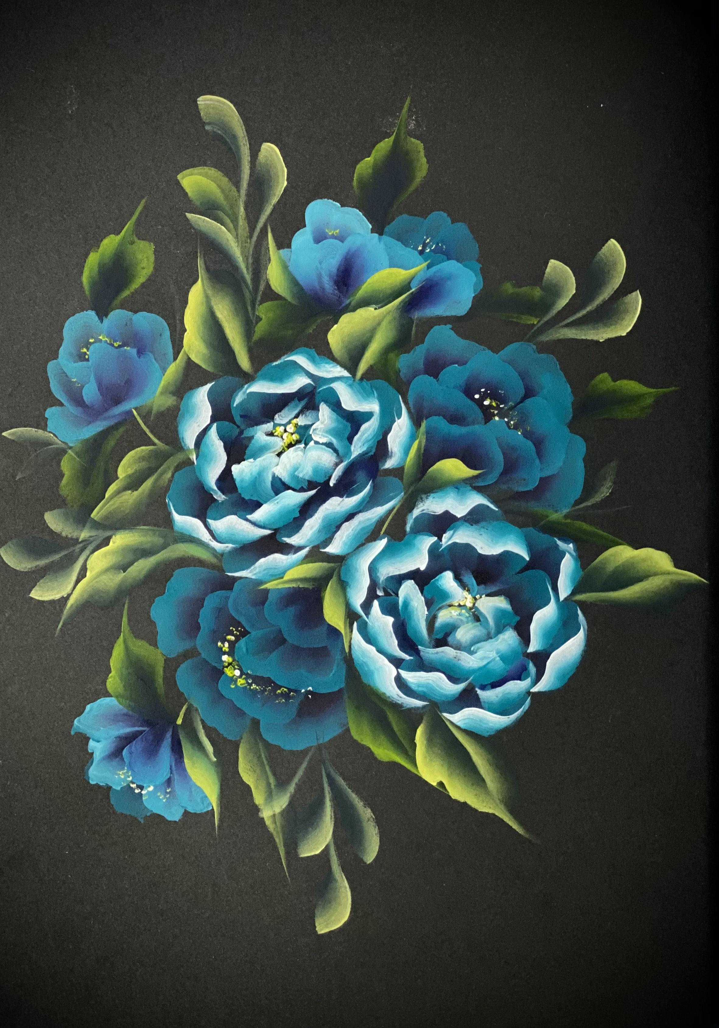 One stroke painting of Realistic Peonies Fathima Aafreen Skillshare