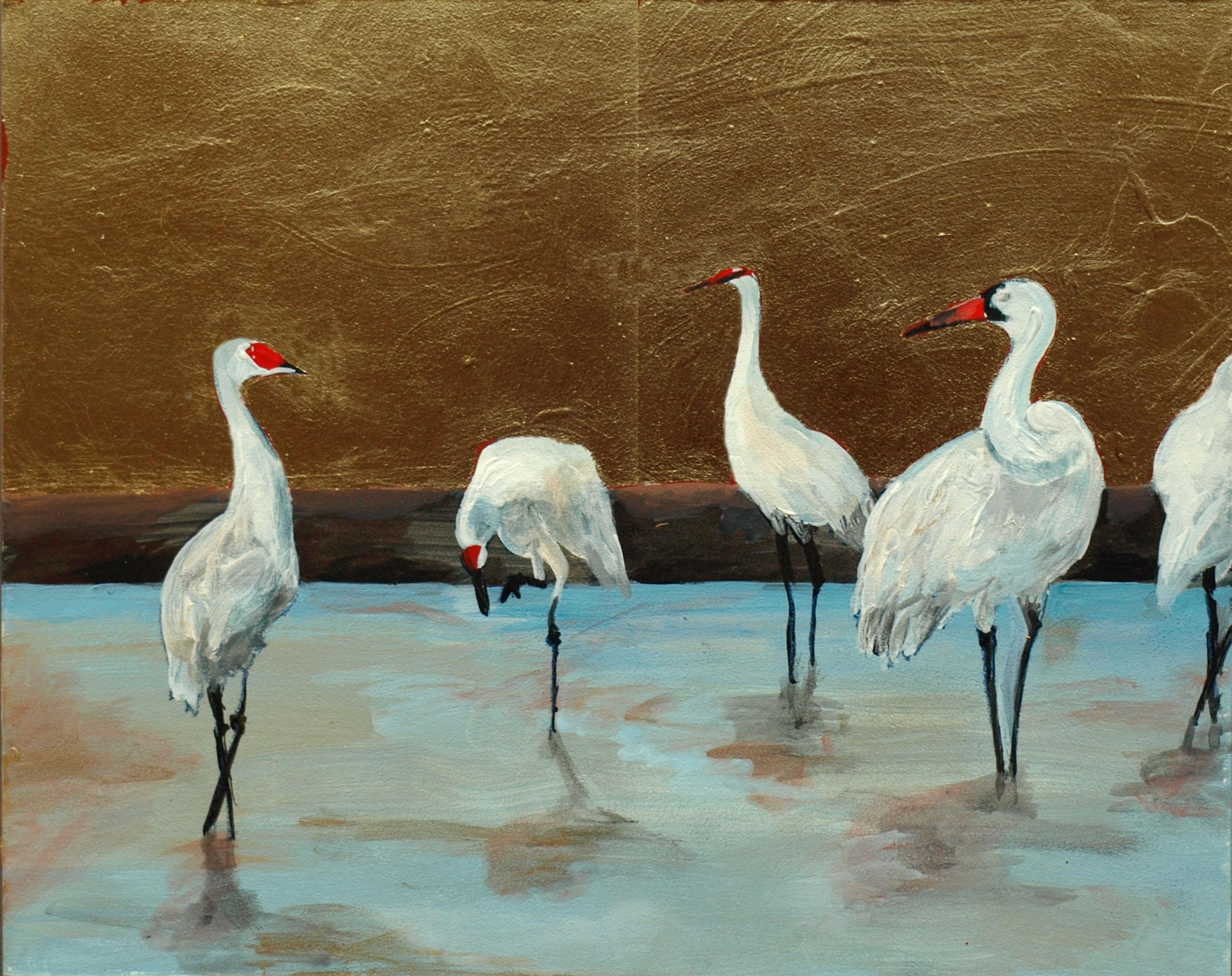 How to Gold Leaf & Acrylic Painting Ideas Over Gold Leaf Nancy Reyner