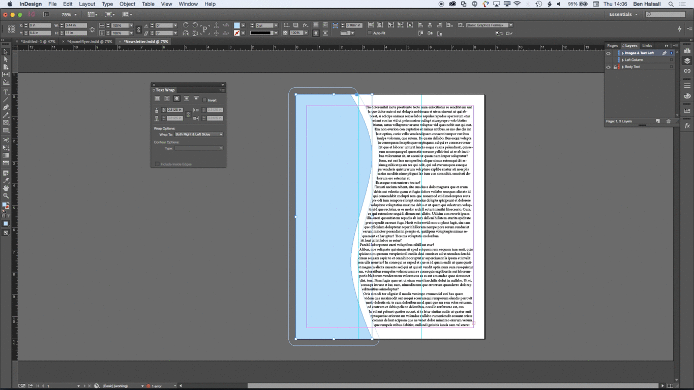 InDesign Create a Custom Newsletter Layout Benjamin
