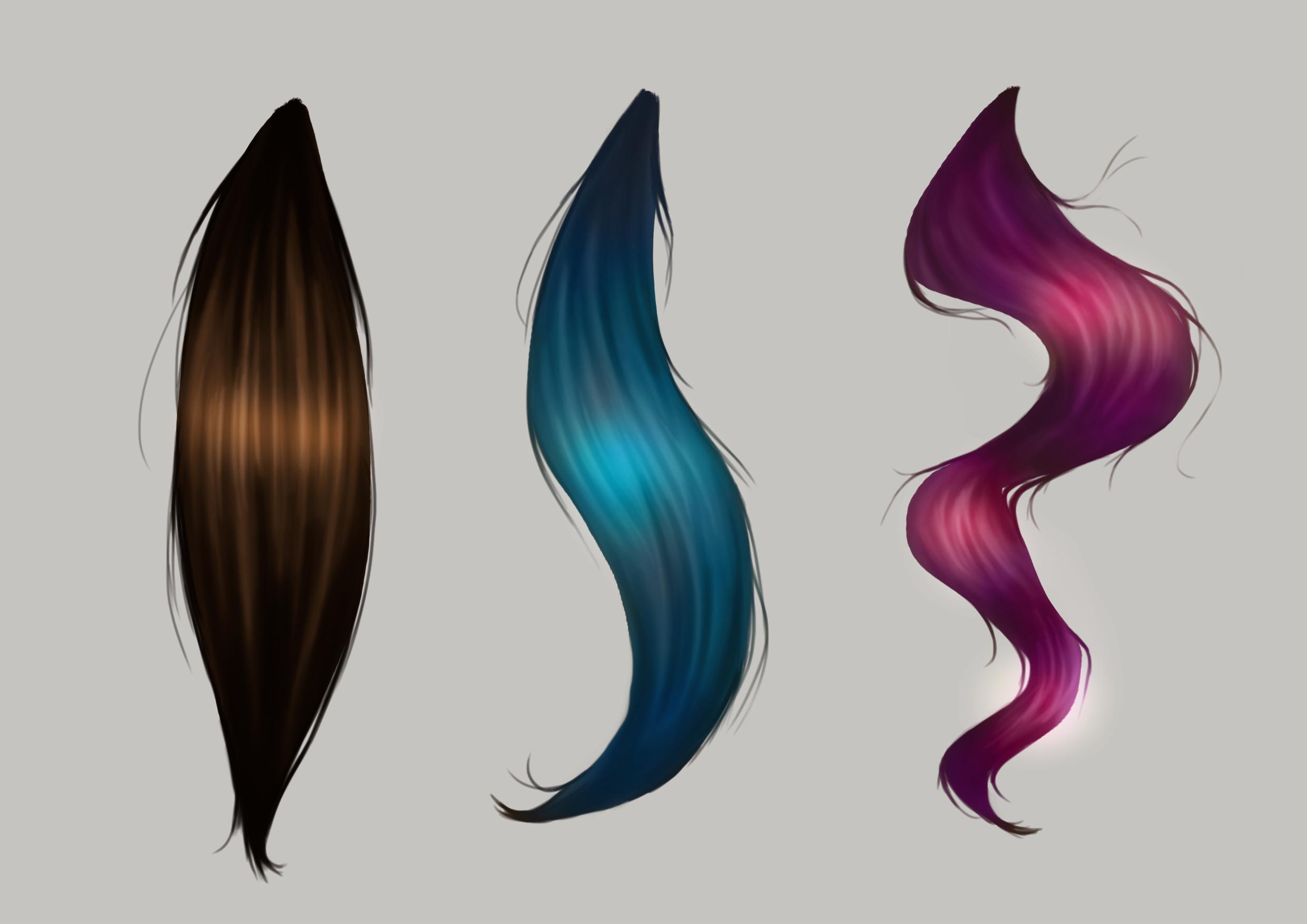 Digital Art Painting Realistic Hair Margarita Bourkova Skillshare