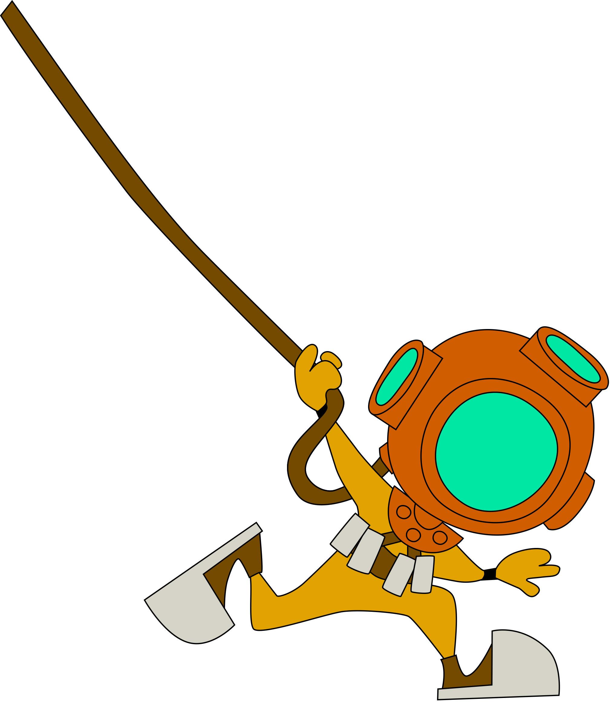 Deep Sea Diver Helmet Cartoon