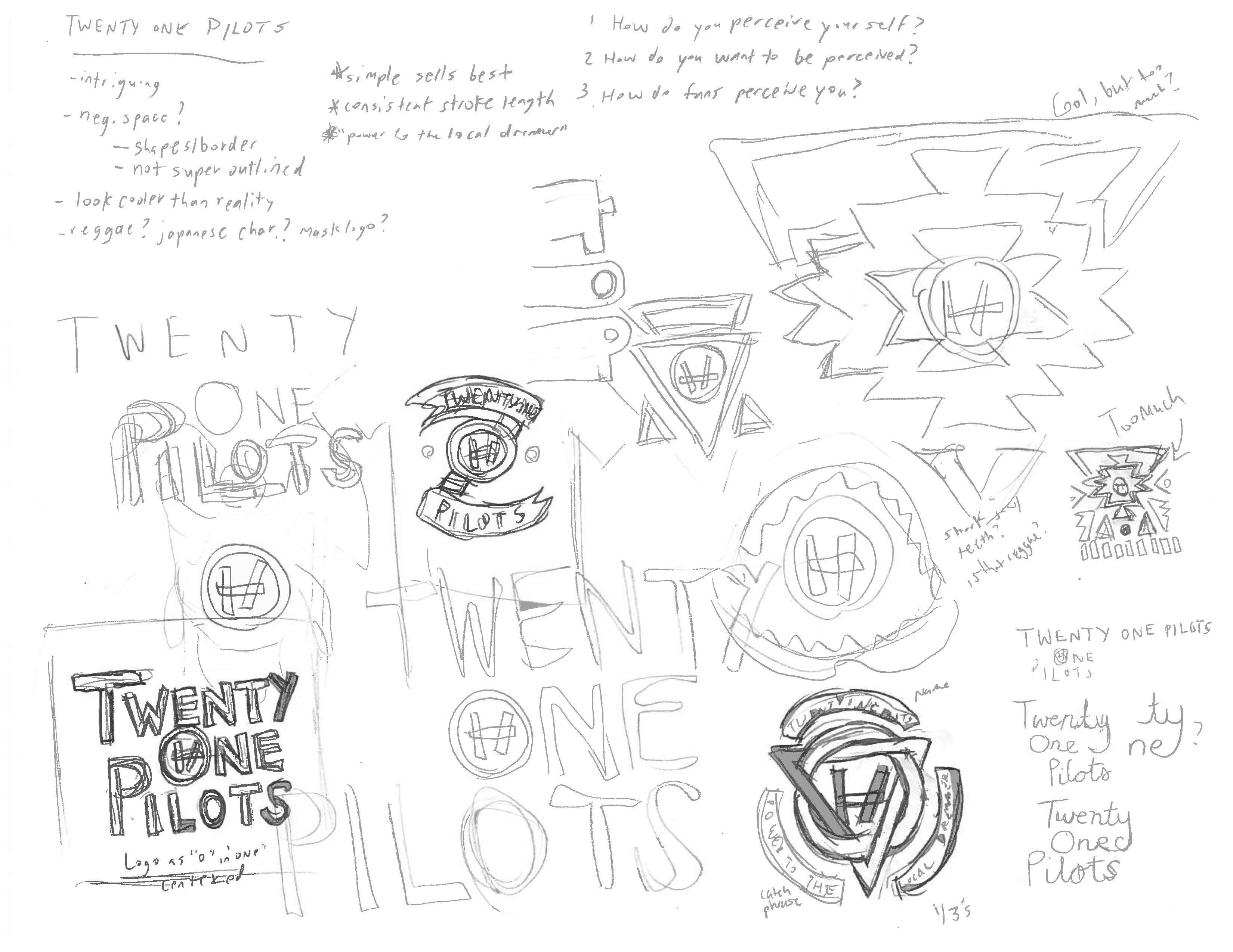 Twenty One Pilots Logo Drawing Sketch Coloring Page