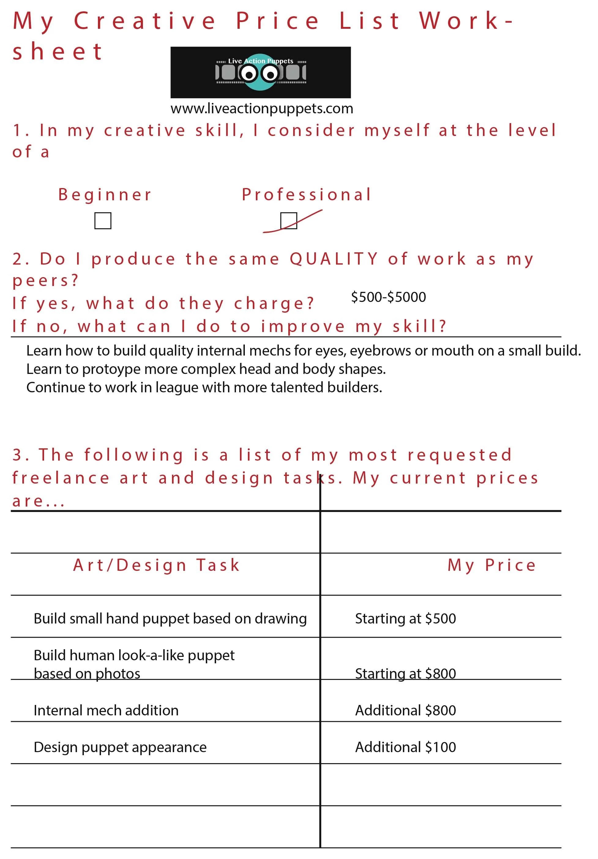 Freelance Design Price List Pregnancy Test Kit