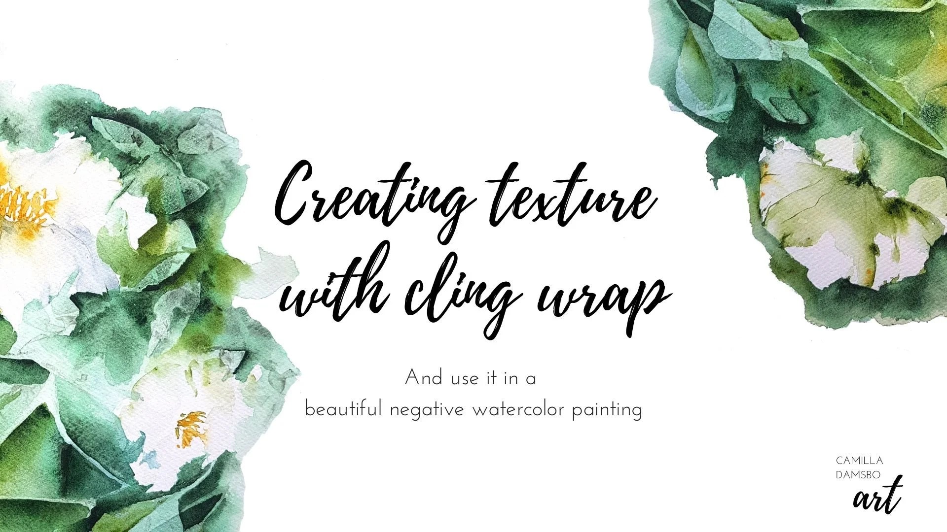 Create stunning Texture with Cling Wrap, Watercolor and Negative