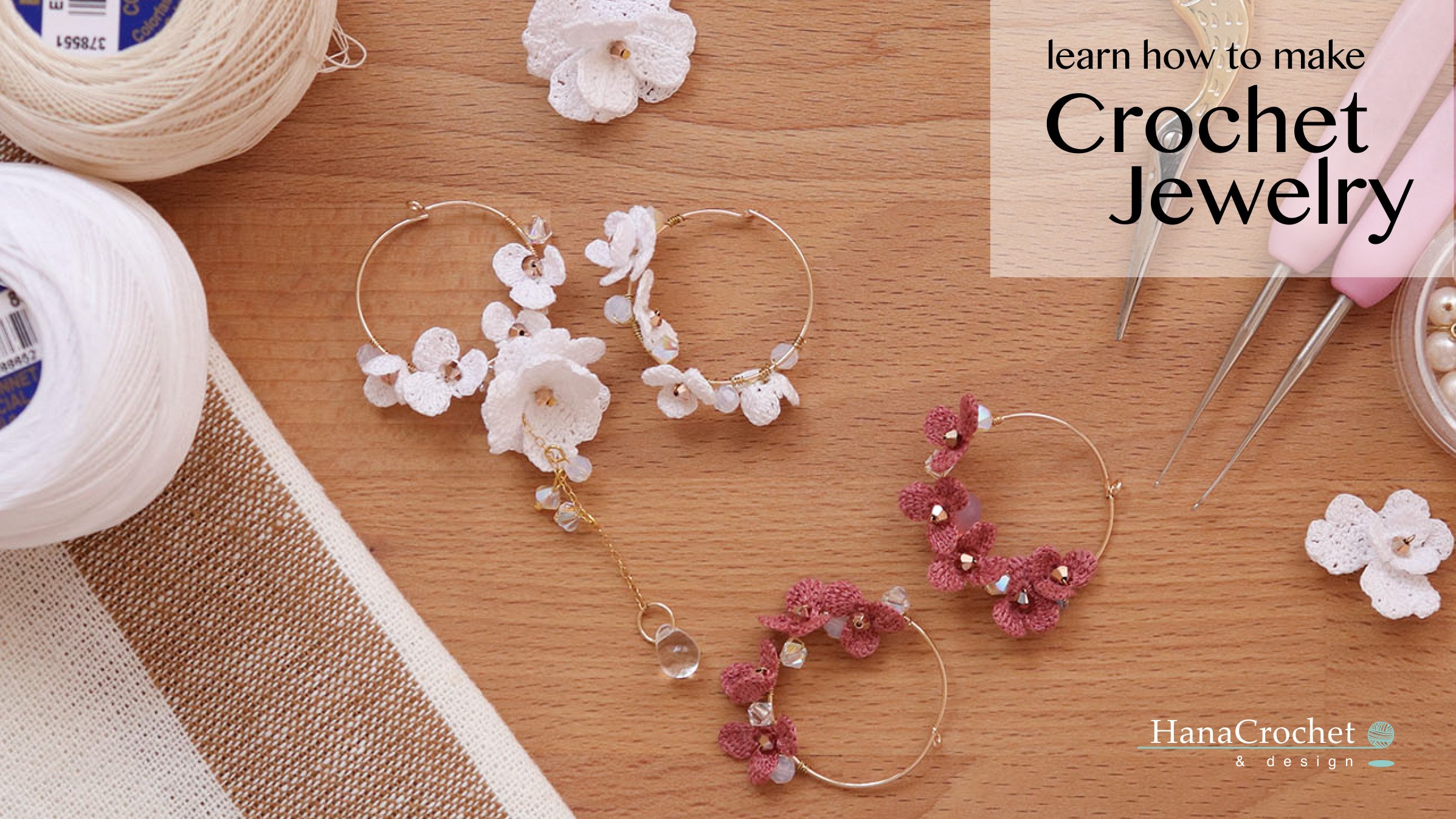 how to make crochet flower earrings jewelry crochet design make your