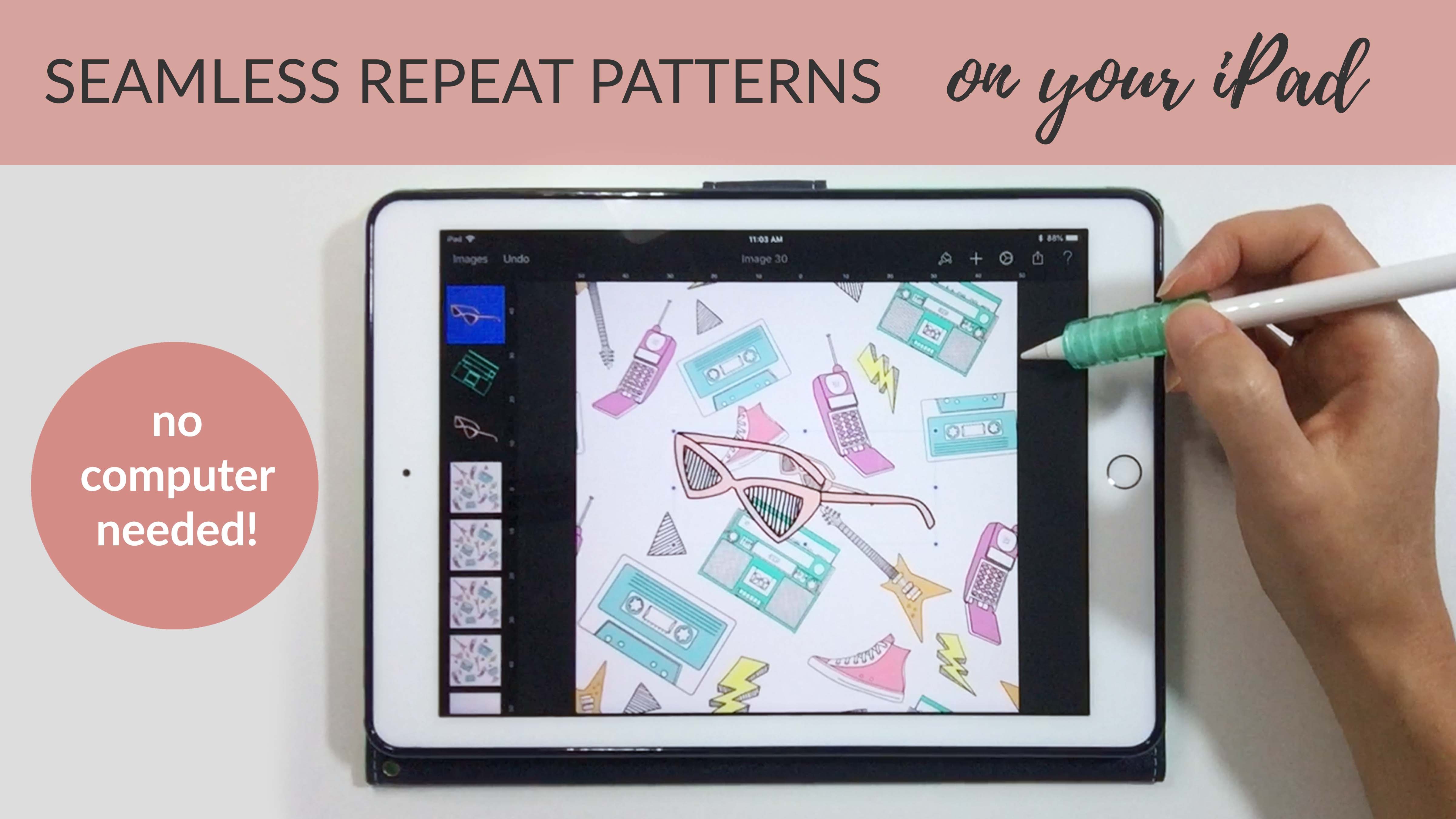 Create Seamless Repeat Patterns on Your iPad in Procreate + FREE