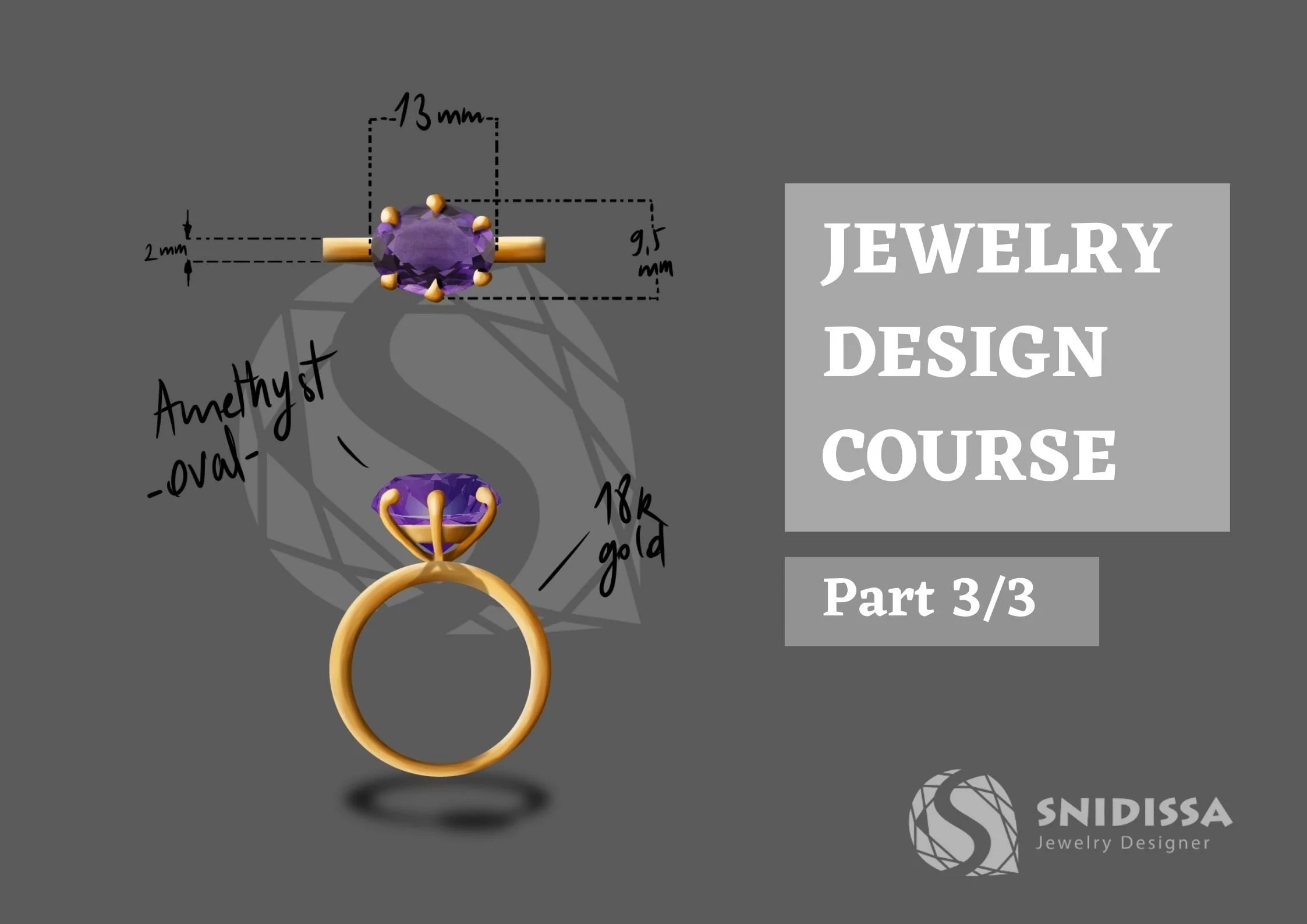 Jewelry Design Course Digital painting (Part 3/3) Soundous Bouhandi