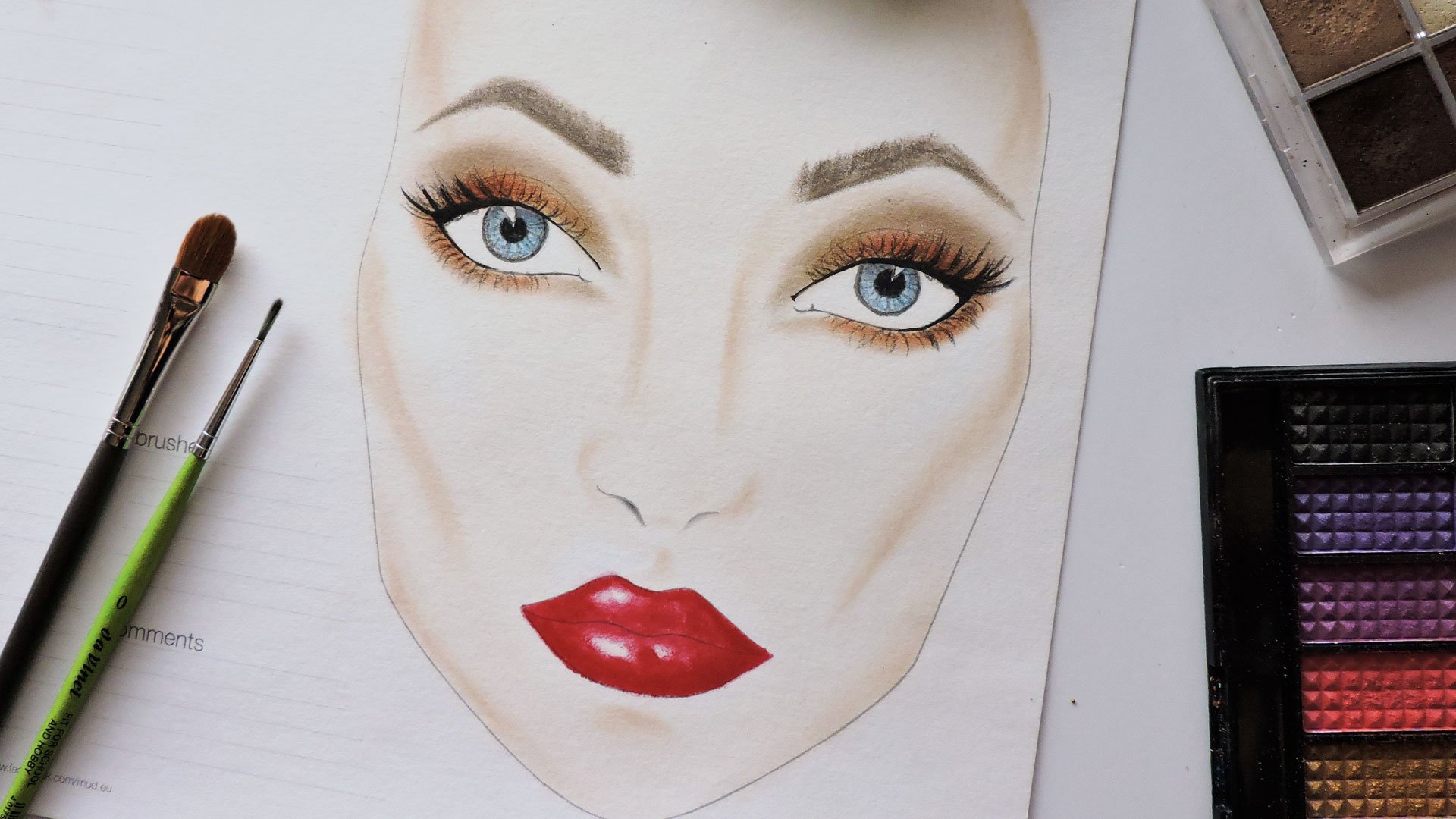 Drawing With Makeup A Face Chart Tutorial Mira Metzler Skillshare My