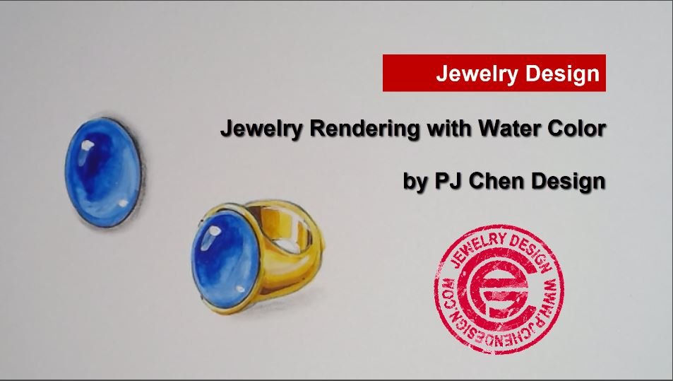 Jewelry Design 1 Jewelry Rendering with Water Color Transparent