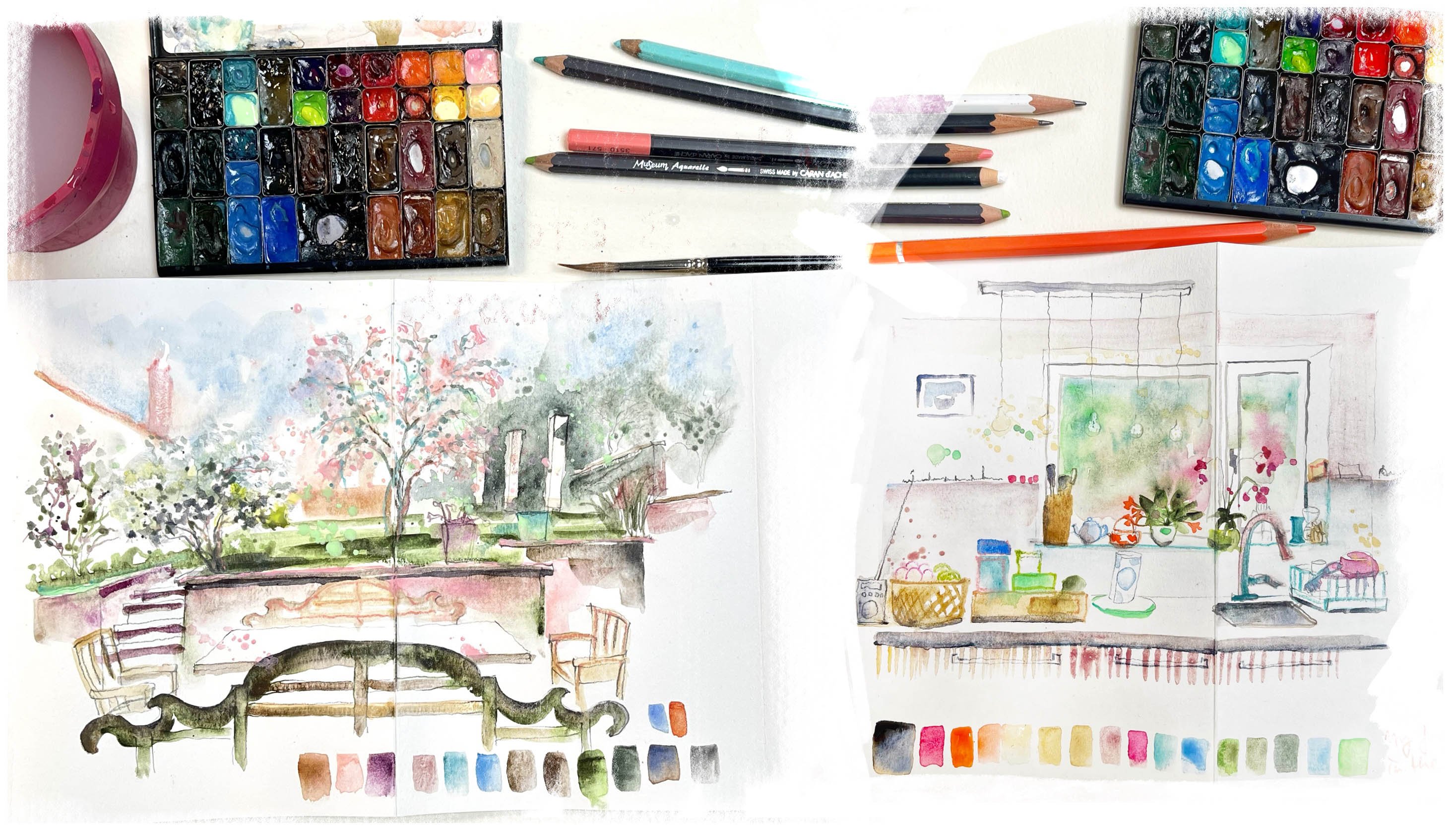 Capture the moment in your sketchbook Playful watercolor sketching