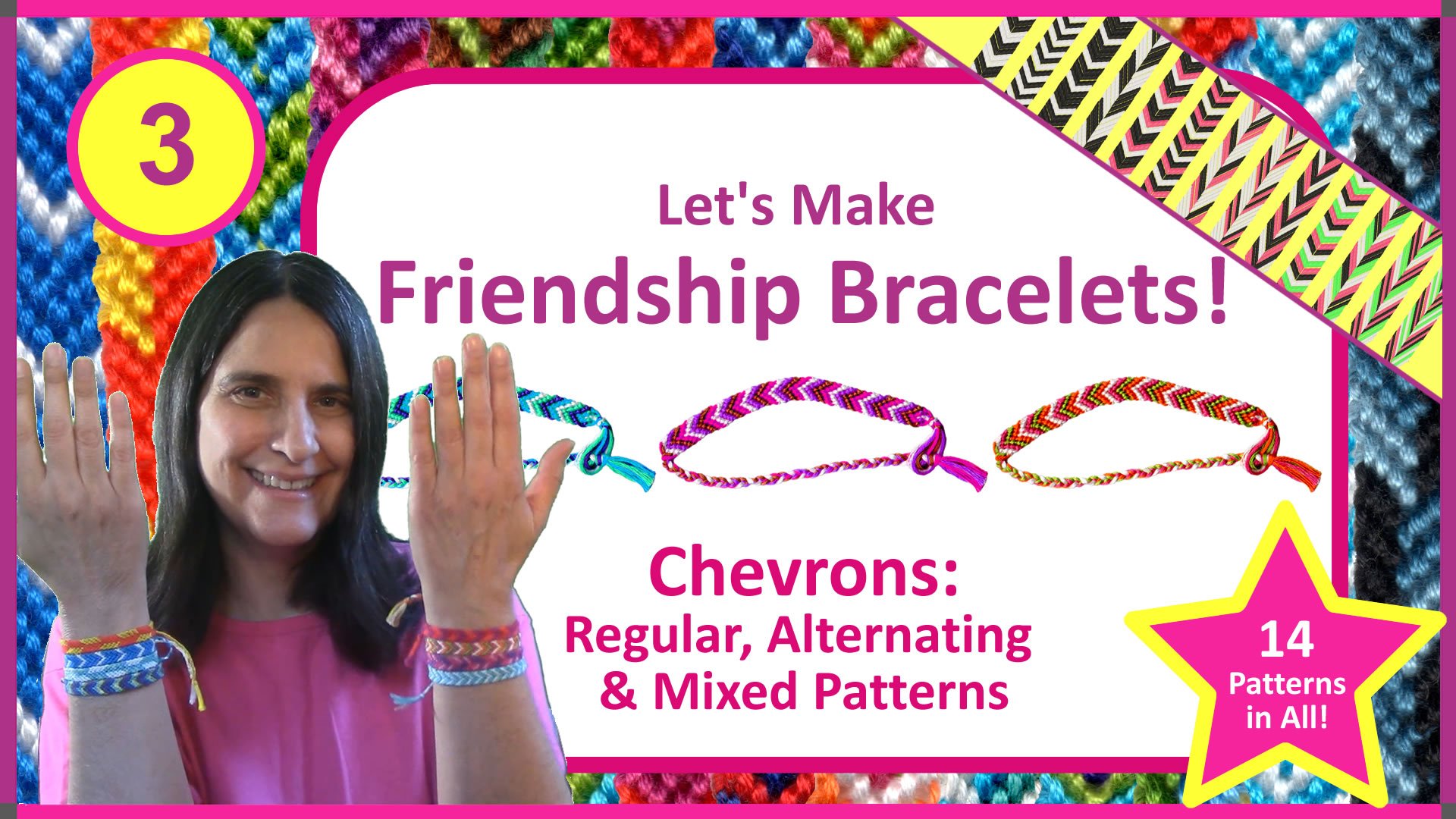 Let's Make Friendship Bracelets 3 Chevrons Regular, Alternating