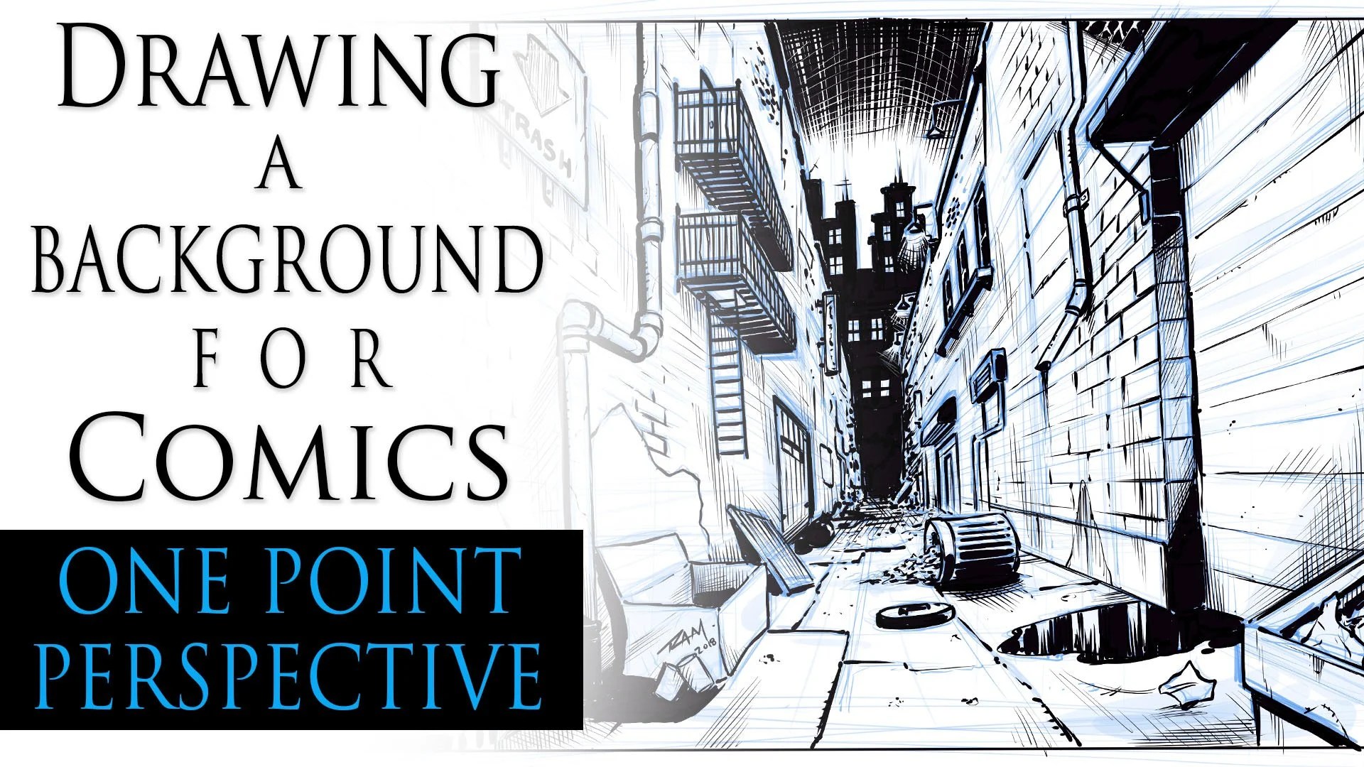 Drawing a Comic Book Background with One Point Perspective Robert