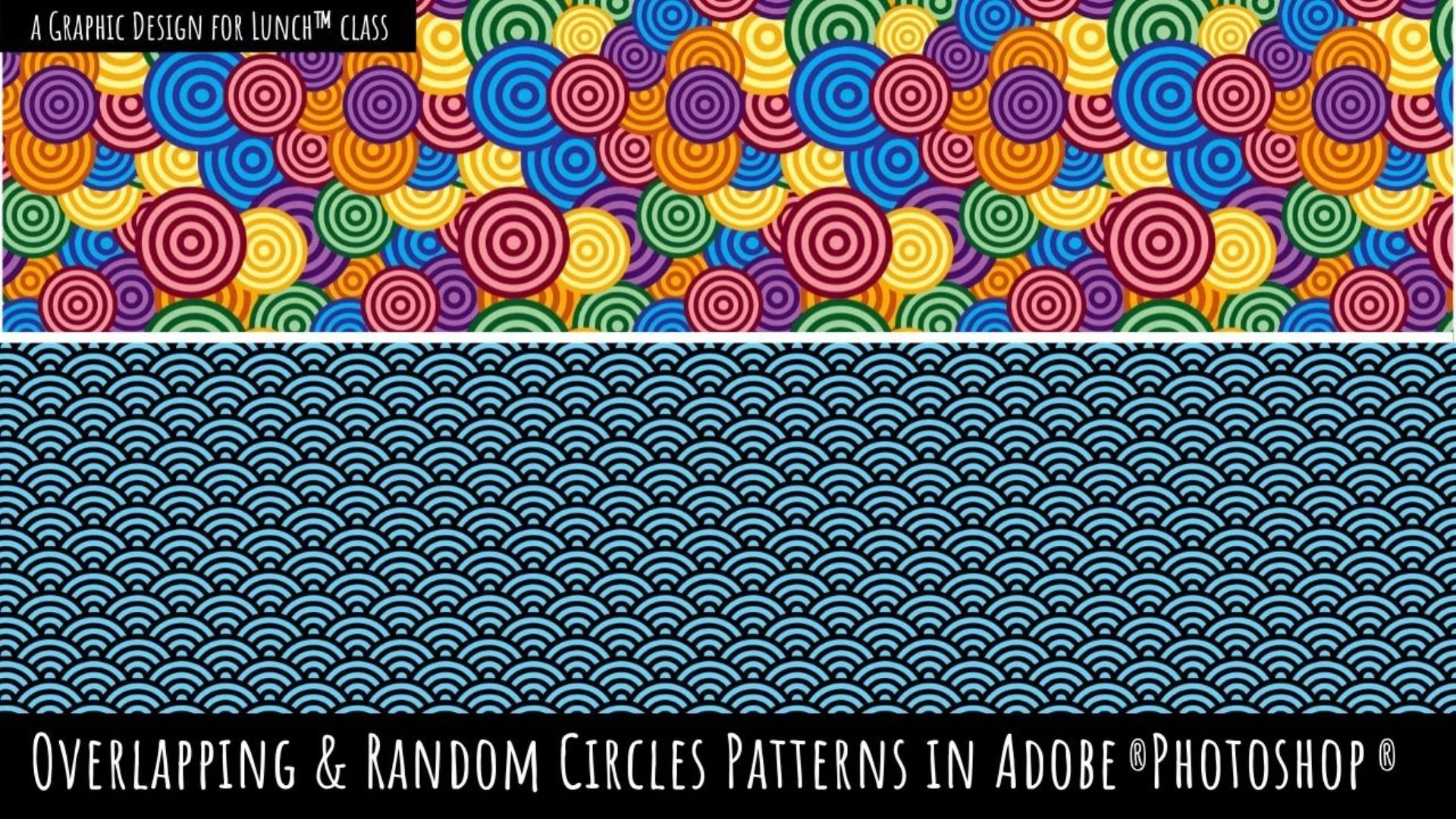 Overlapping and Random Circles Patterns in Adobe A Graphic