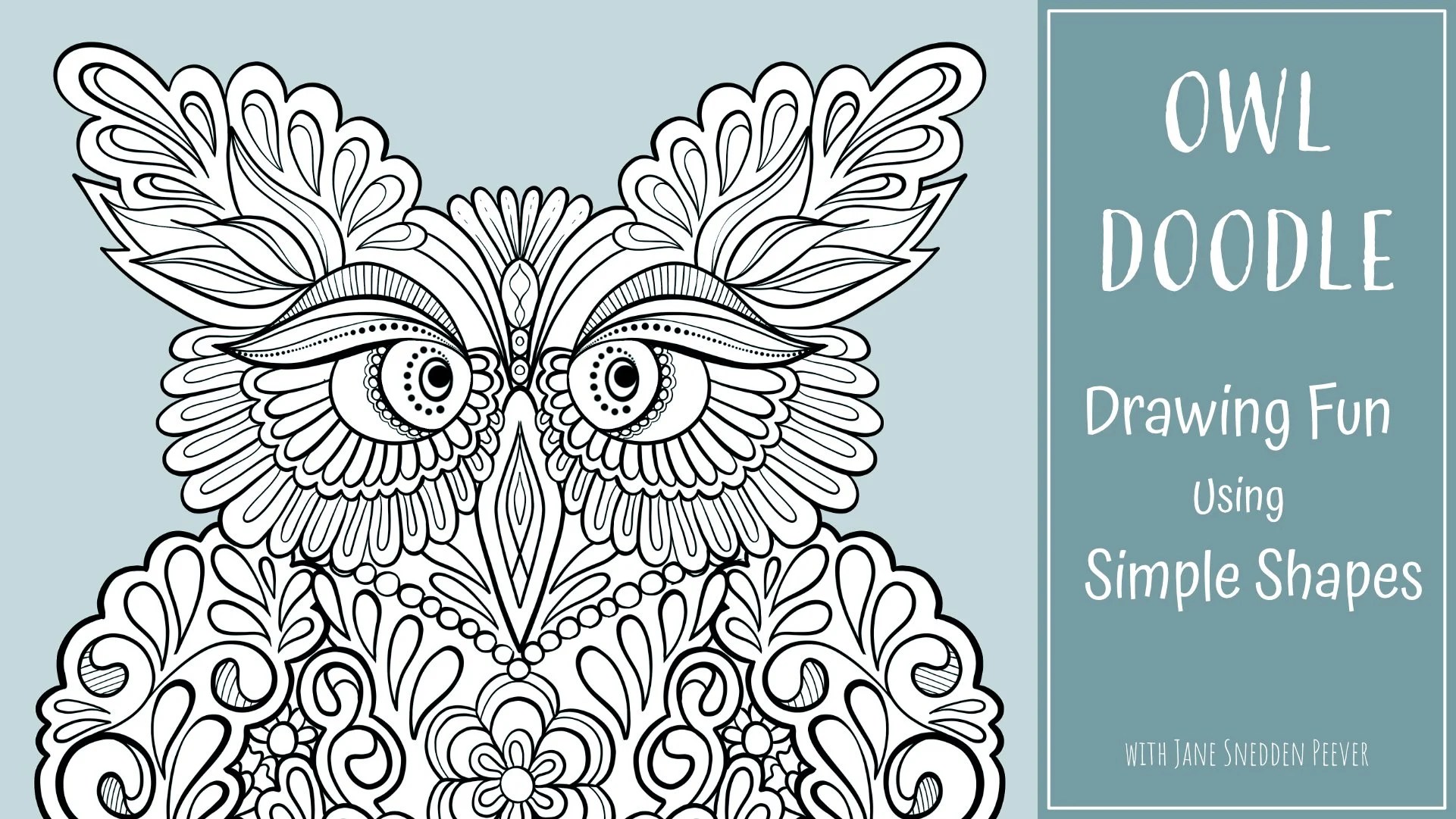 Owl Doodle Drawing Fun Using Simple Shapes Jane Snedden Peever