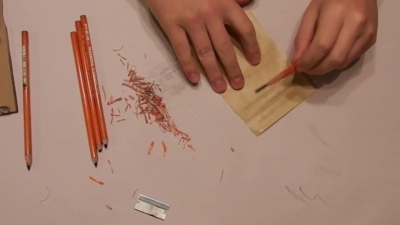 How To Sharpen Charcoal Pencils Adam Miconi Skillshare