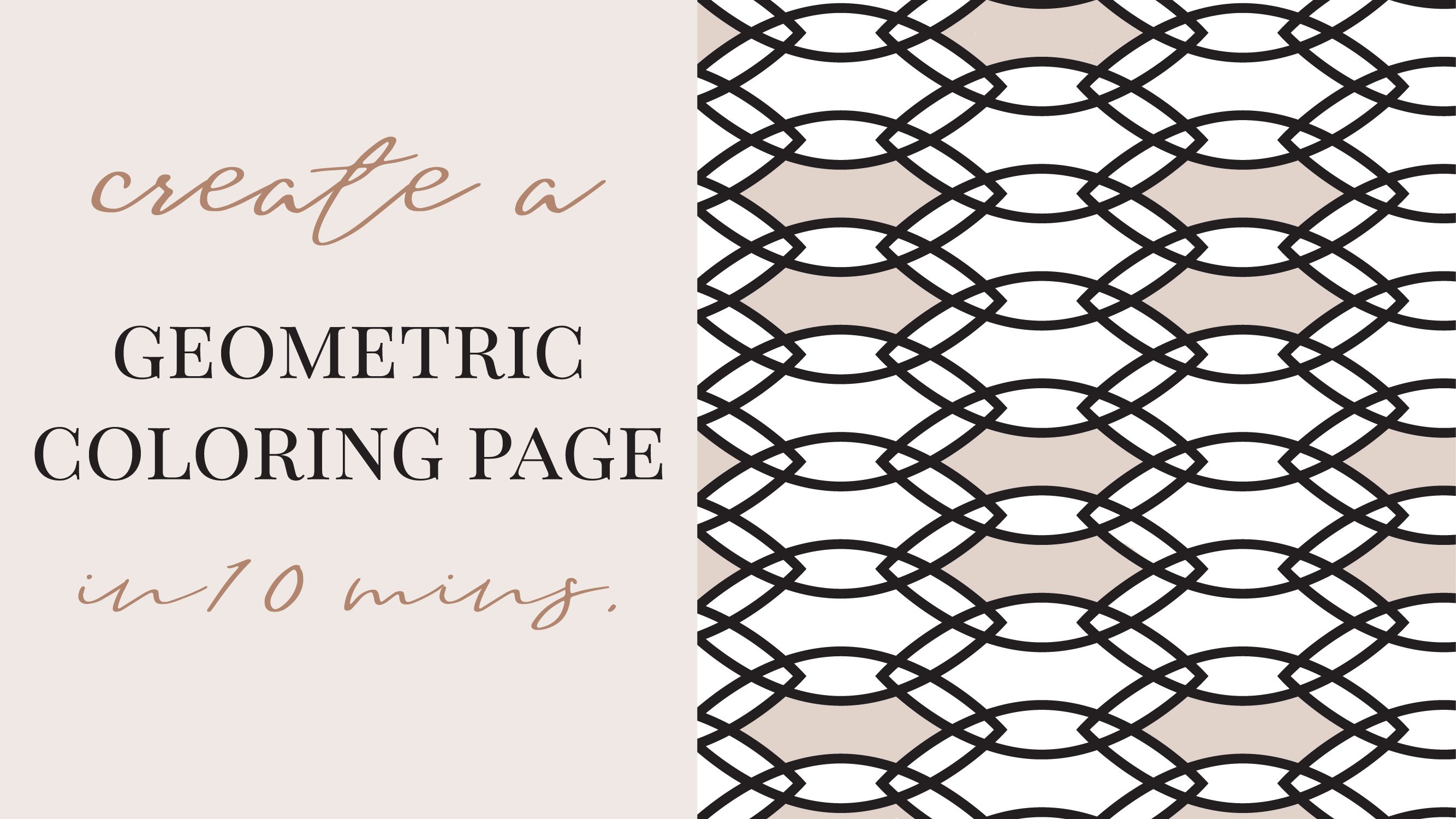 Create a Geometric Coloring Page in Less than 10 Minutes using Adobe Illustrator's Pattern Tool