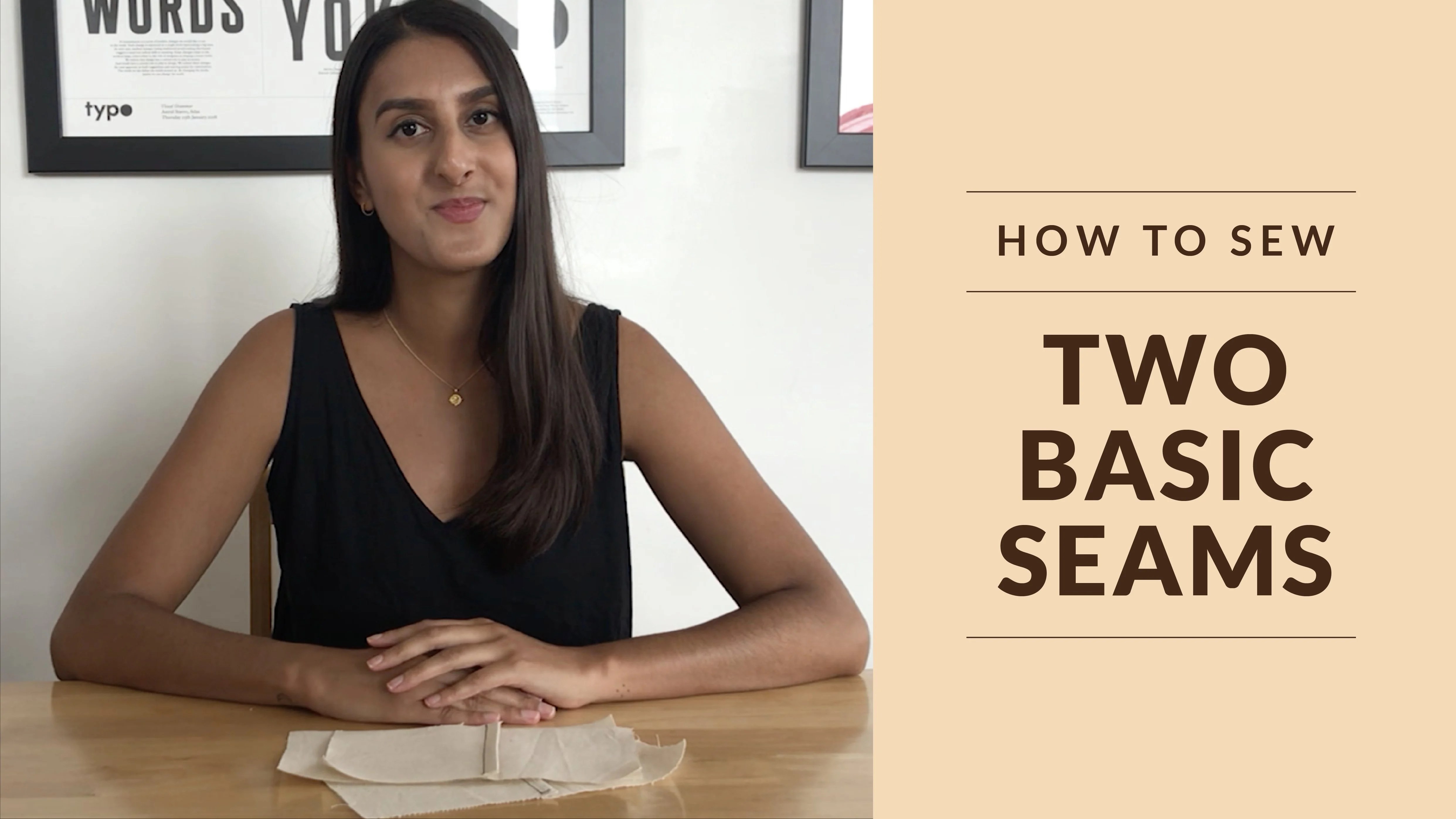 How to sew & finish 2 basic seams beginner friendly sewing Tammy