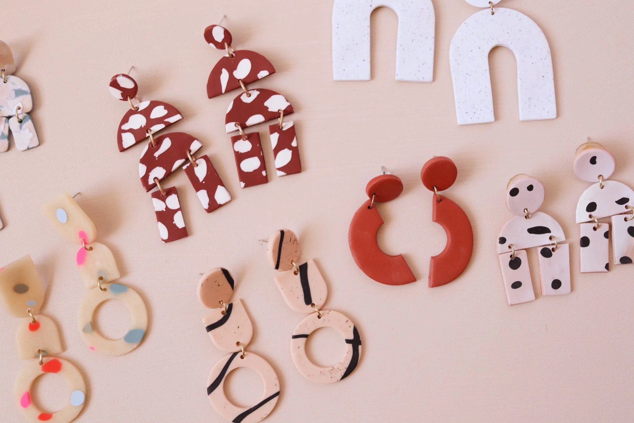 Free Trial Online Course Easy Clay Earrings Learn 3 Styles using Oven