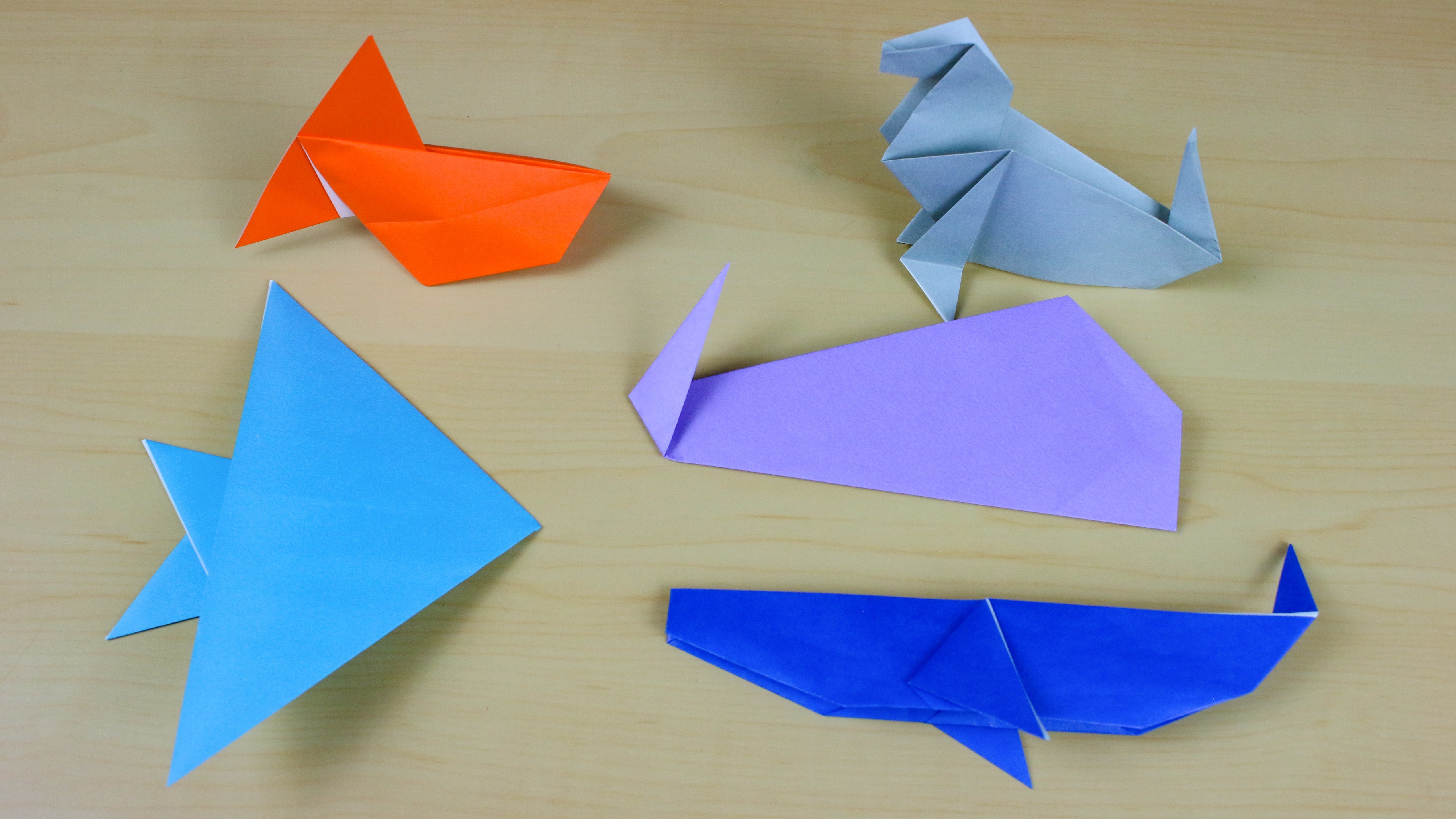 Origami Basics Learn to Fold 5 Origami Sea Animals Kevin Hutson