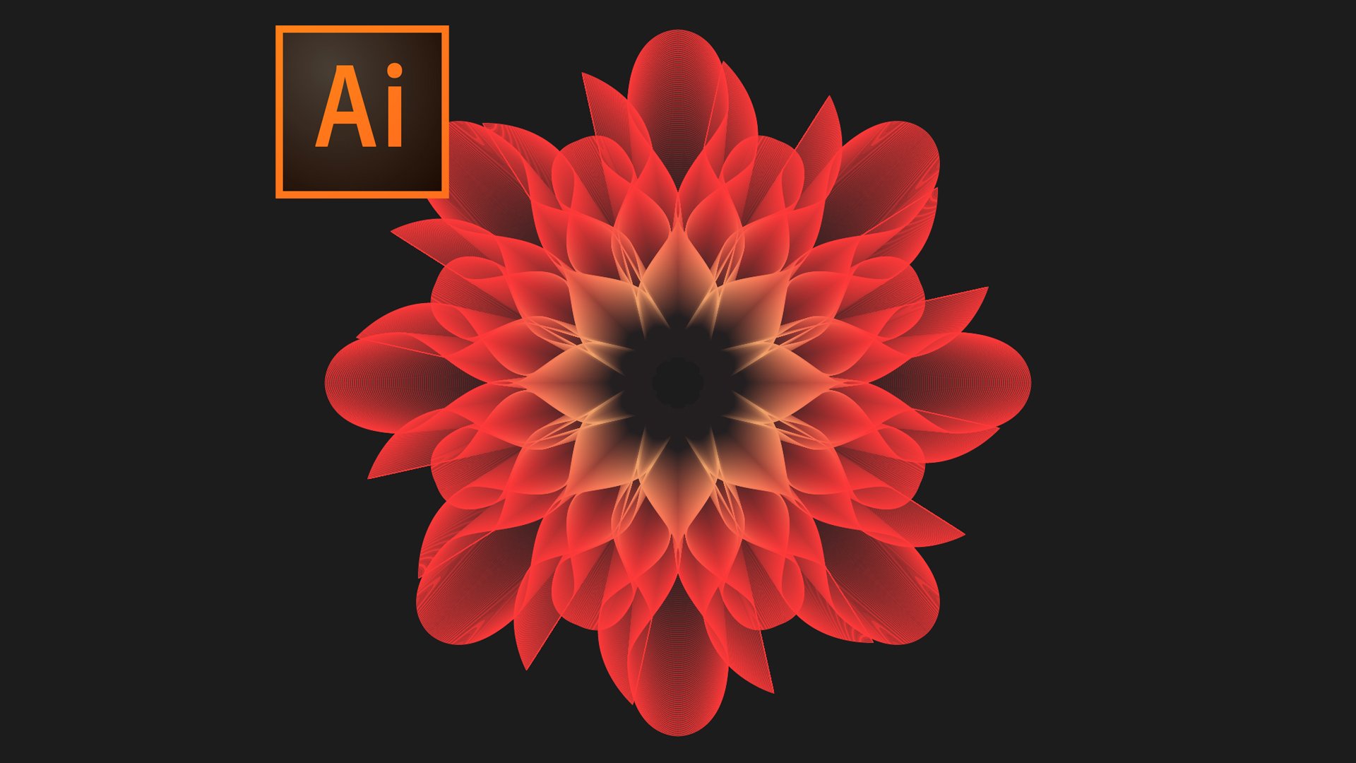 Making Geometric Floral Art with Blend Tool and Effects in Adobe