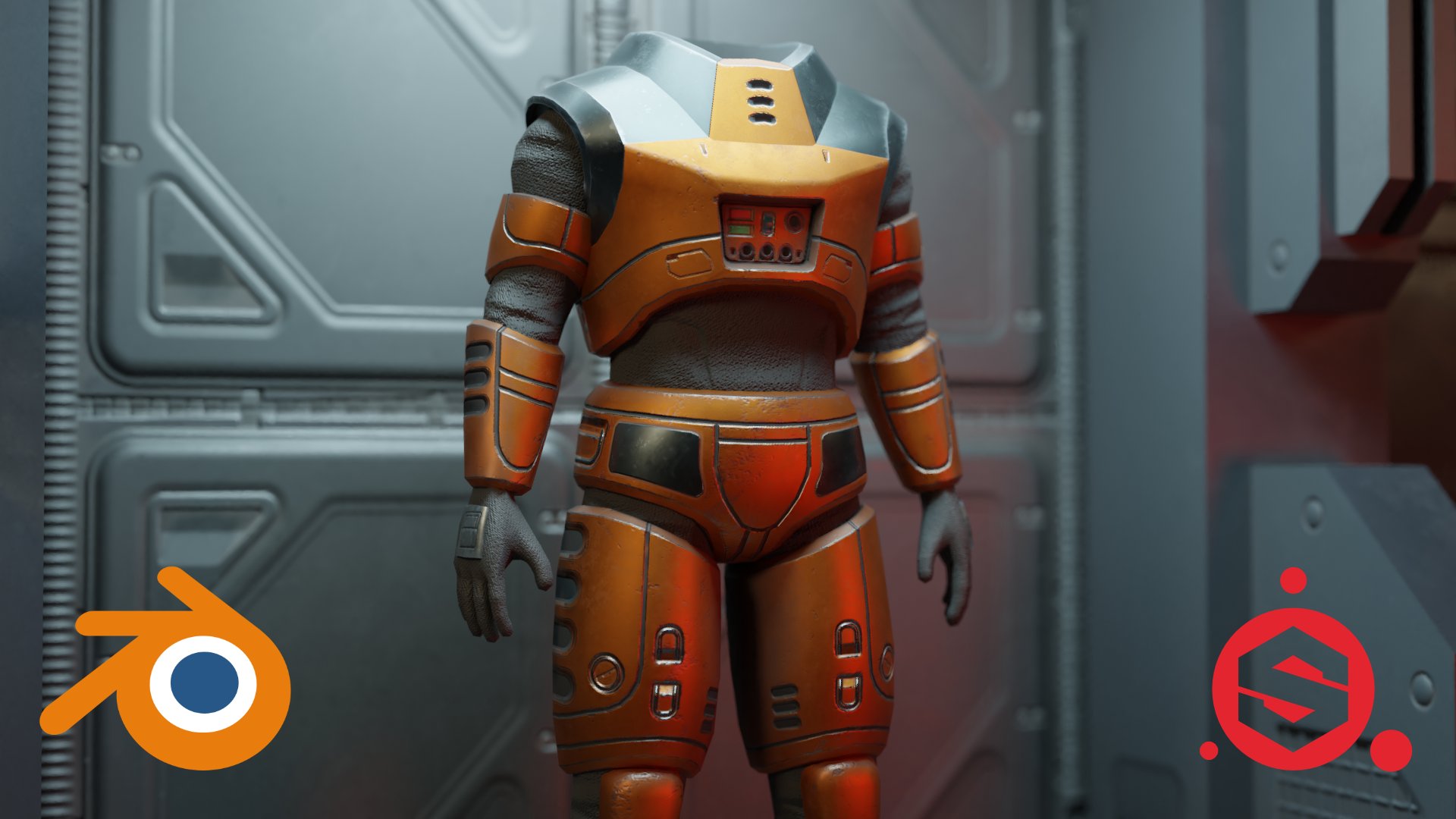 3D Game Art Scifi Armor with Blender 2.9 and Substance