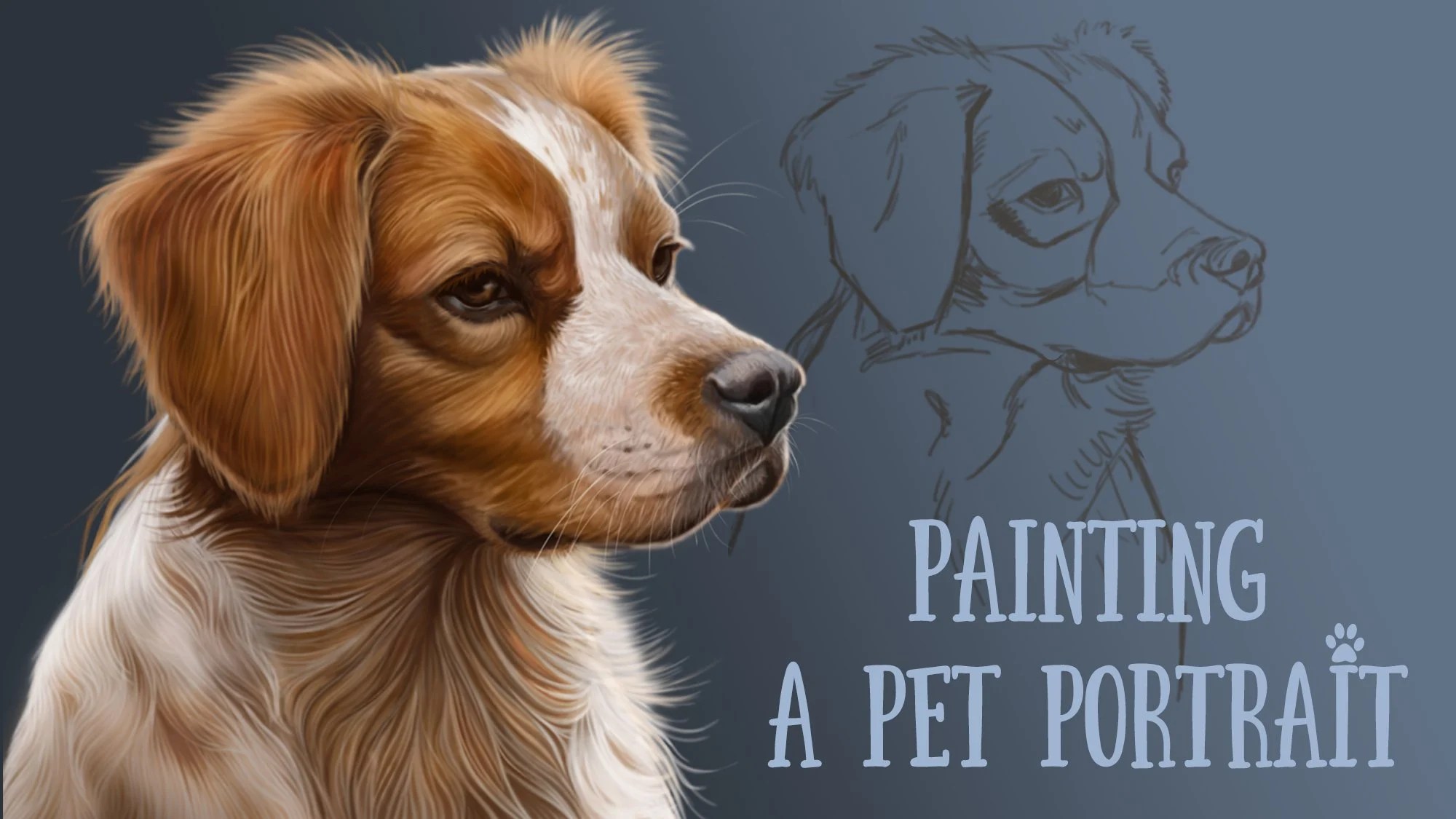 Digital Art Painting A Realistic Pet Portrait Margarita Bourkova