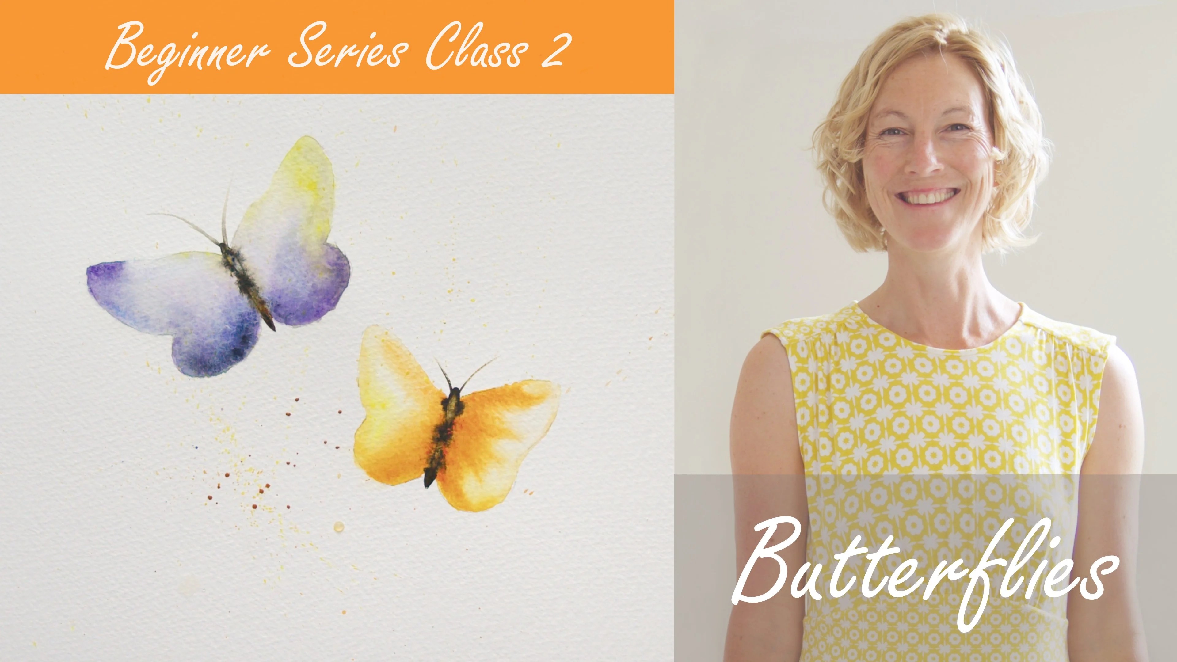 Simple Butterflies. A Beginner's Watercolour Class with Jane Davies