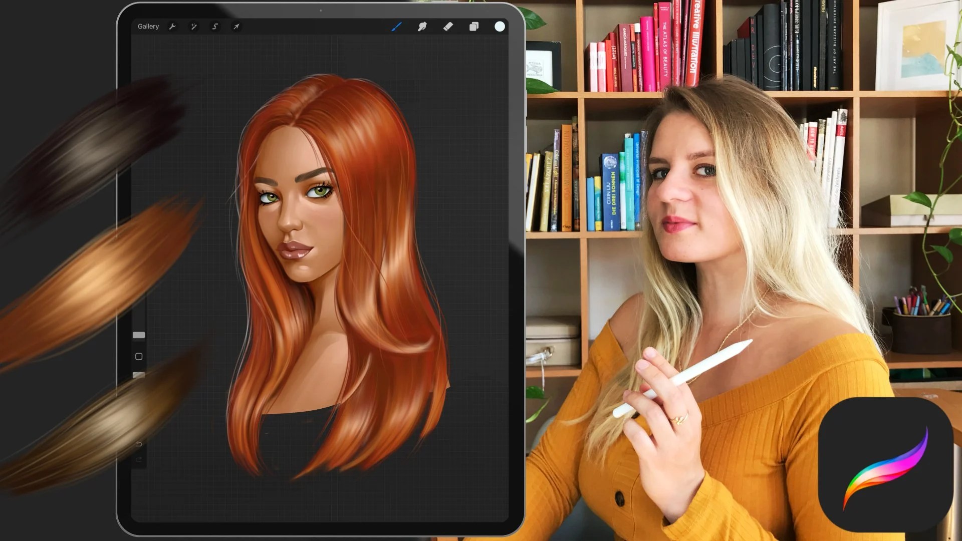 Digital Painting Basics Paint Realistic Hair in Procreate Easily