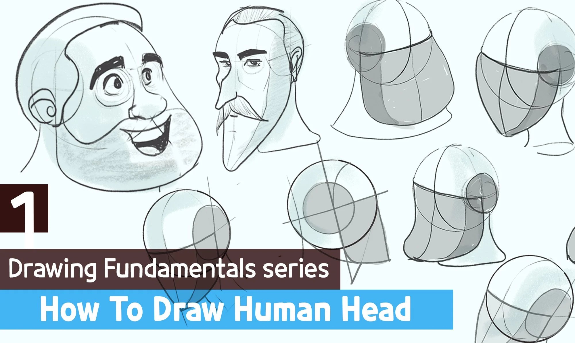 Drawing Fundamentals how to draw the Human head ! Omnia Ali amer