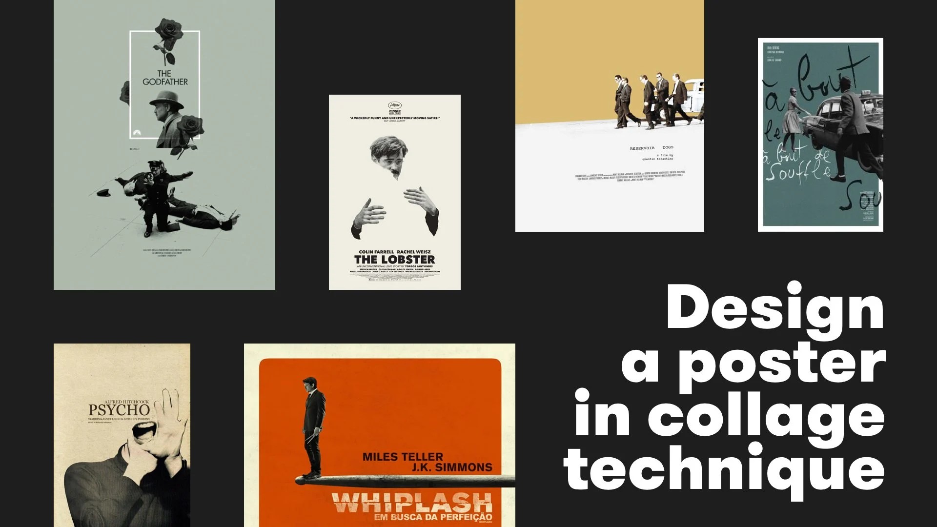 Designing a series of movie posters in collage technique Sofia