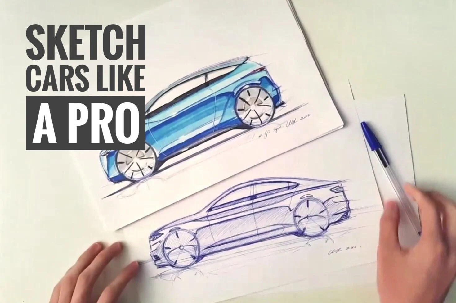 How To Sketch, Design, Draw Cars Like a Pro (Pen & Paper