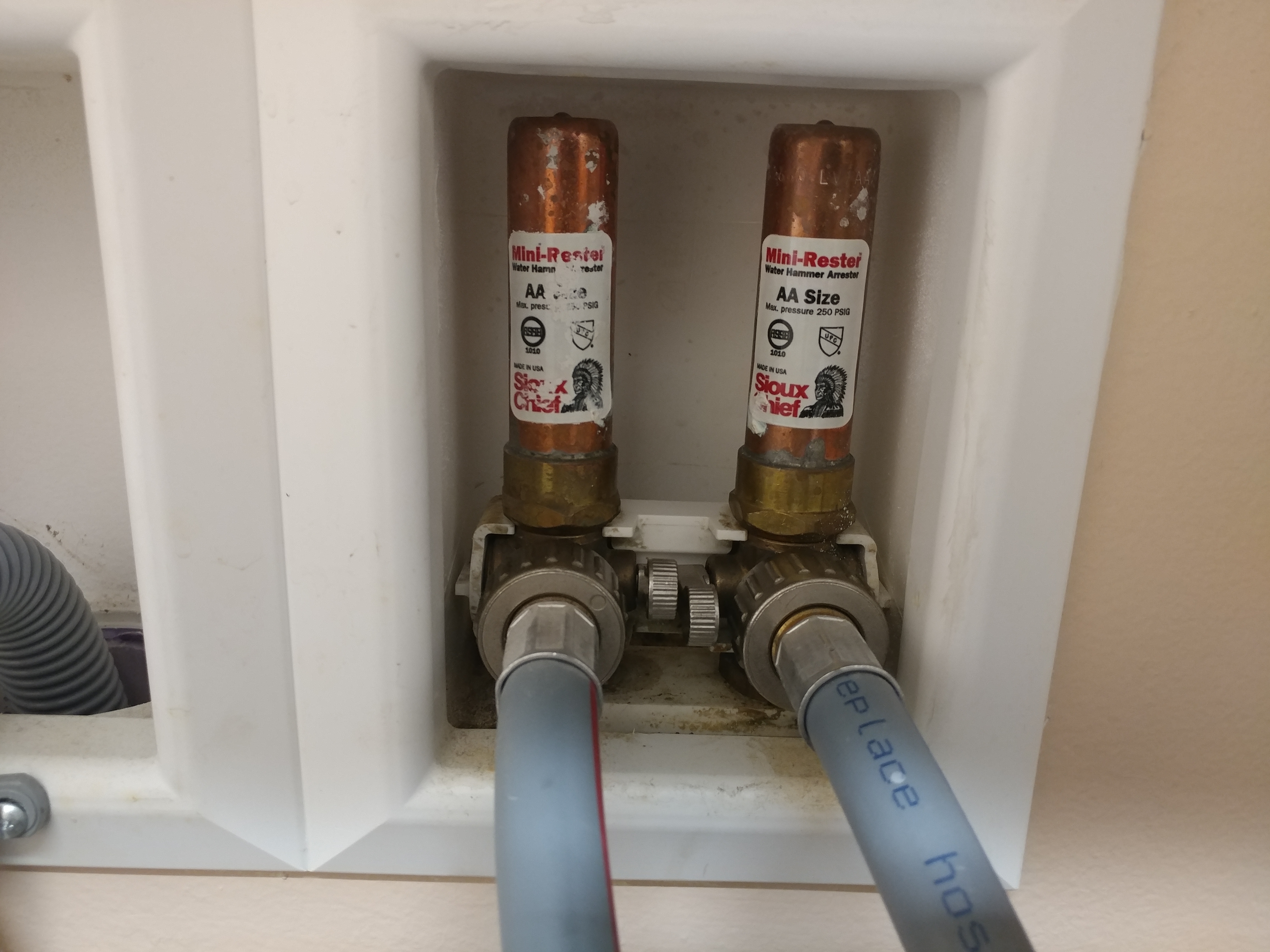 Washing machine water shut off valves...