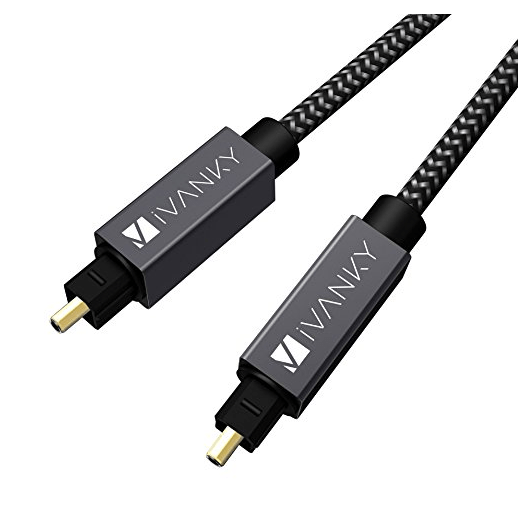 Optical Audio Cable (6ft/1.8m Heavy Duty, Flawless Audio) Braided