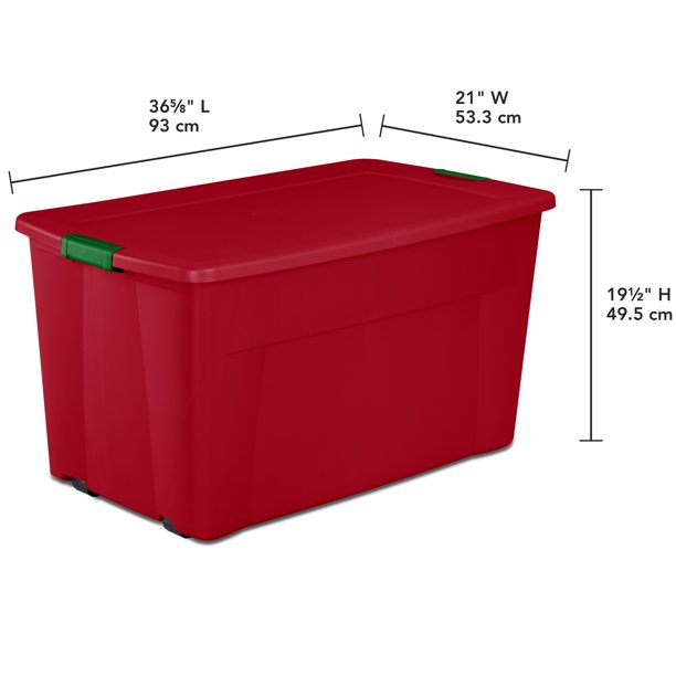 4Pack Sterilite 45Gallon Wheeled Storage Tote
