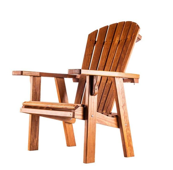 Capers Brown Stained Solid Pine Wood Adirondack Chair 82. Reg 229. F