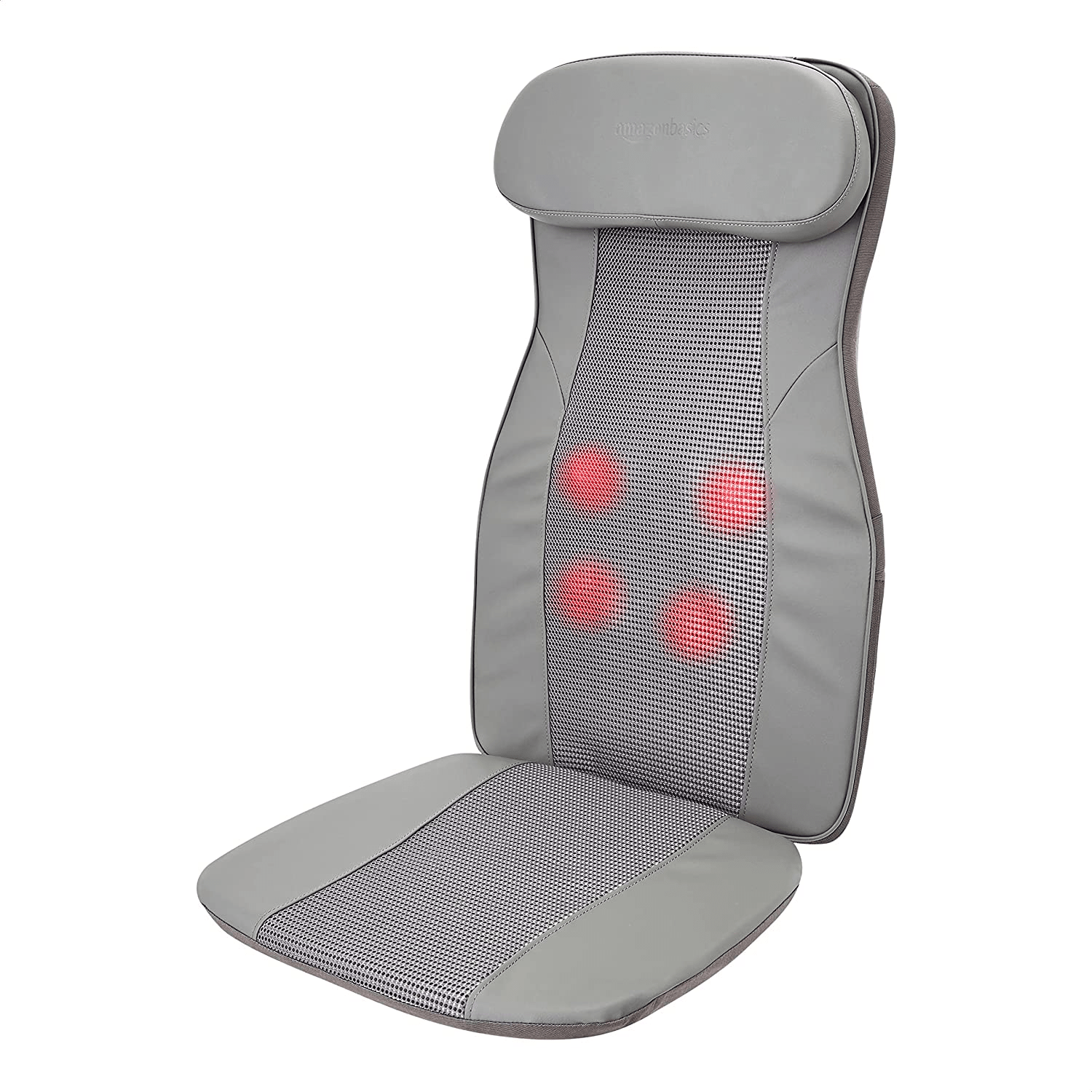 Amazon Basics Shiatsu Massage Seat Cushion w/ Infrared Heat & Deep