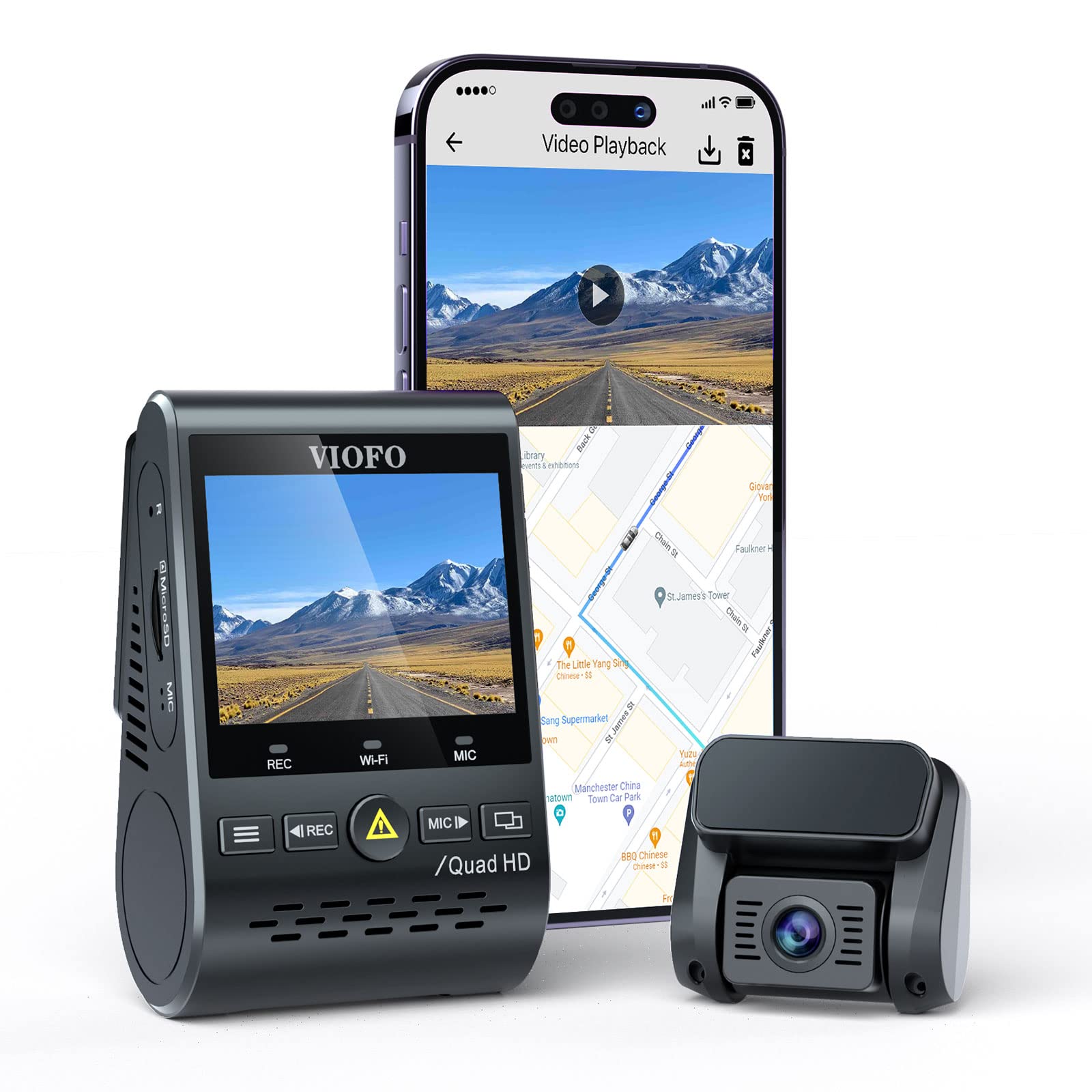 VIOFO A129 Plus Duo 2K 60fps Front & 1080p 30fps Rear Dash Cams $133.90