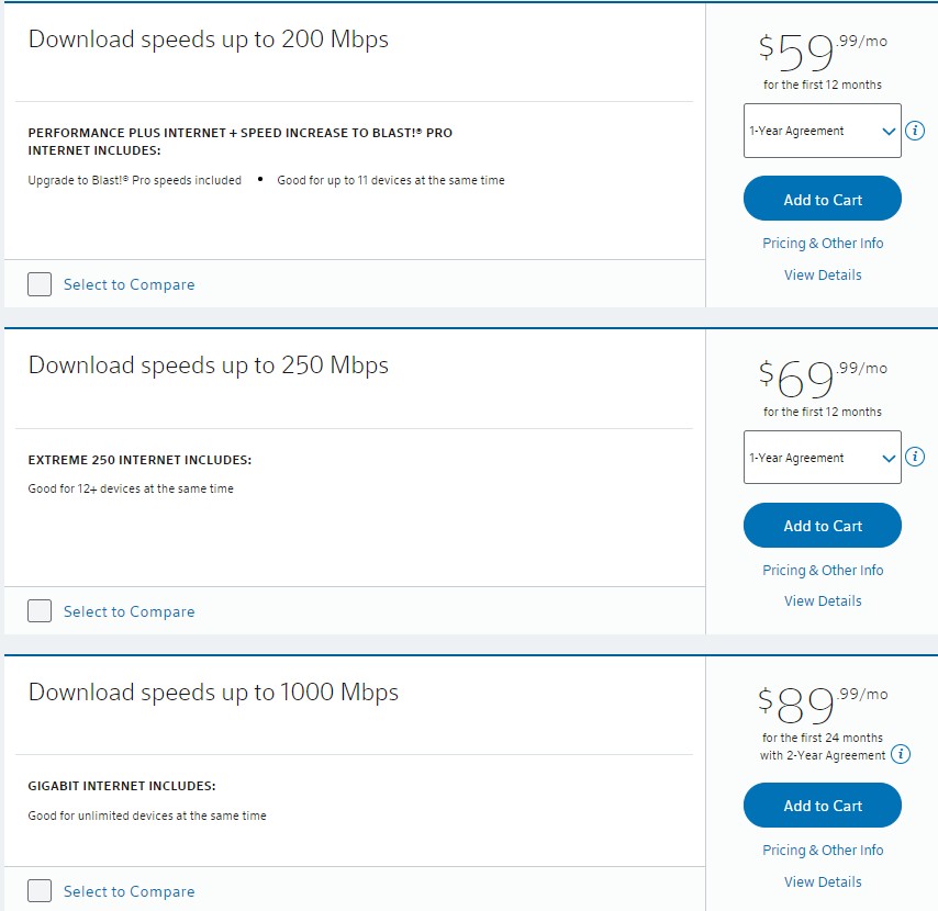 Comcast Xfinity Only Offers Up to 400 Mbps 70