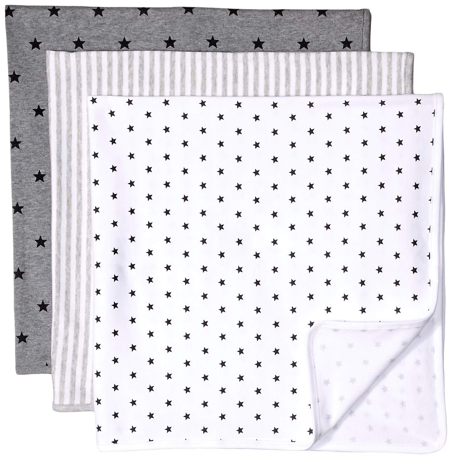 3Pack Amazon Essentials Boys' & Girls' Swaddle Blankets (Charcoal