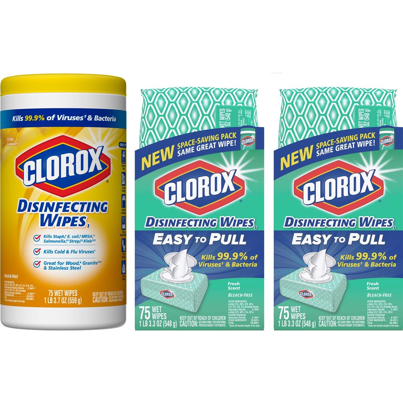 Dispose of wipes according to manufacturer instructions. 3-Pack Clorox Disinfecting Wipes Value Pack, Bleach Free ...