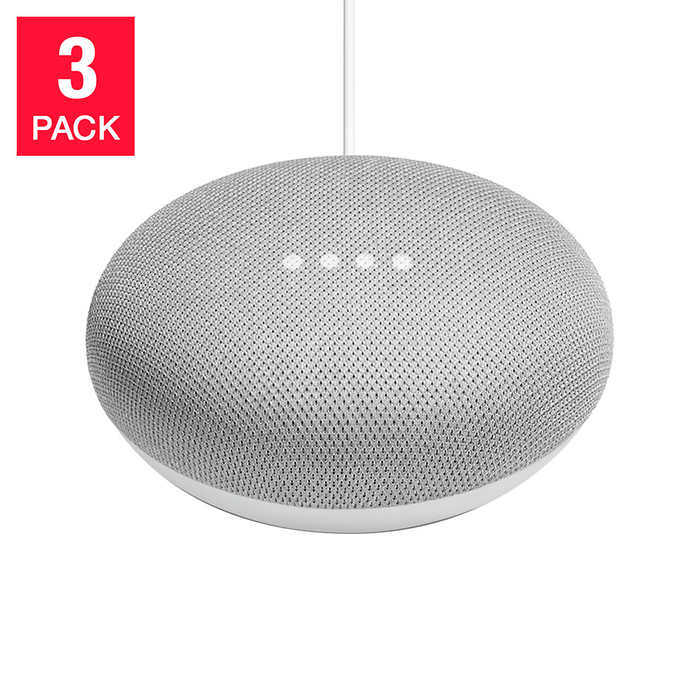 Costco Members 3Pack Google Home Mini Smart Speaker (Chalk