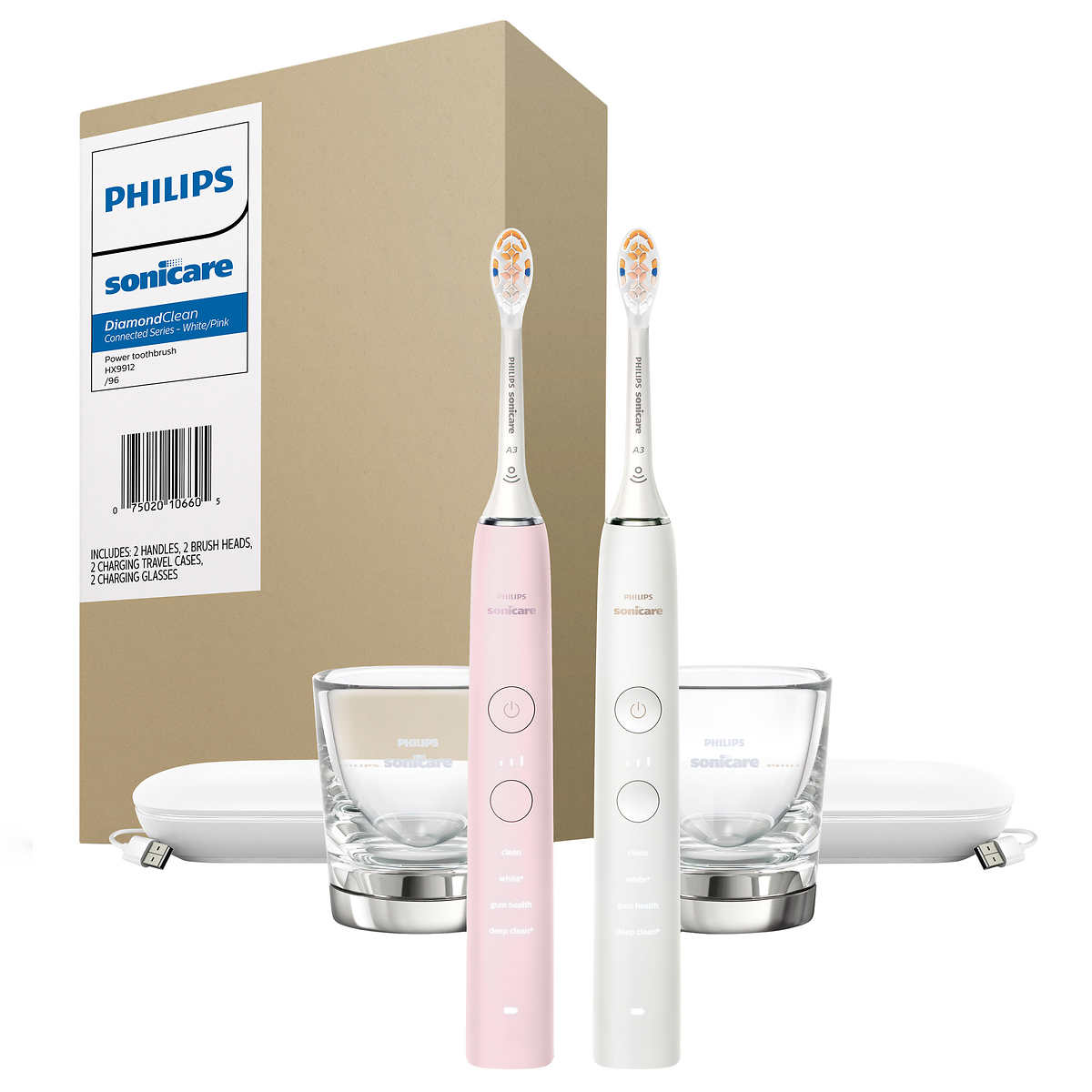 Costco Philips Sonicare DiamondClean 2 Pack White/Pink 179.99
